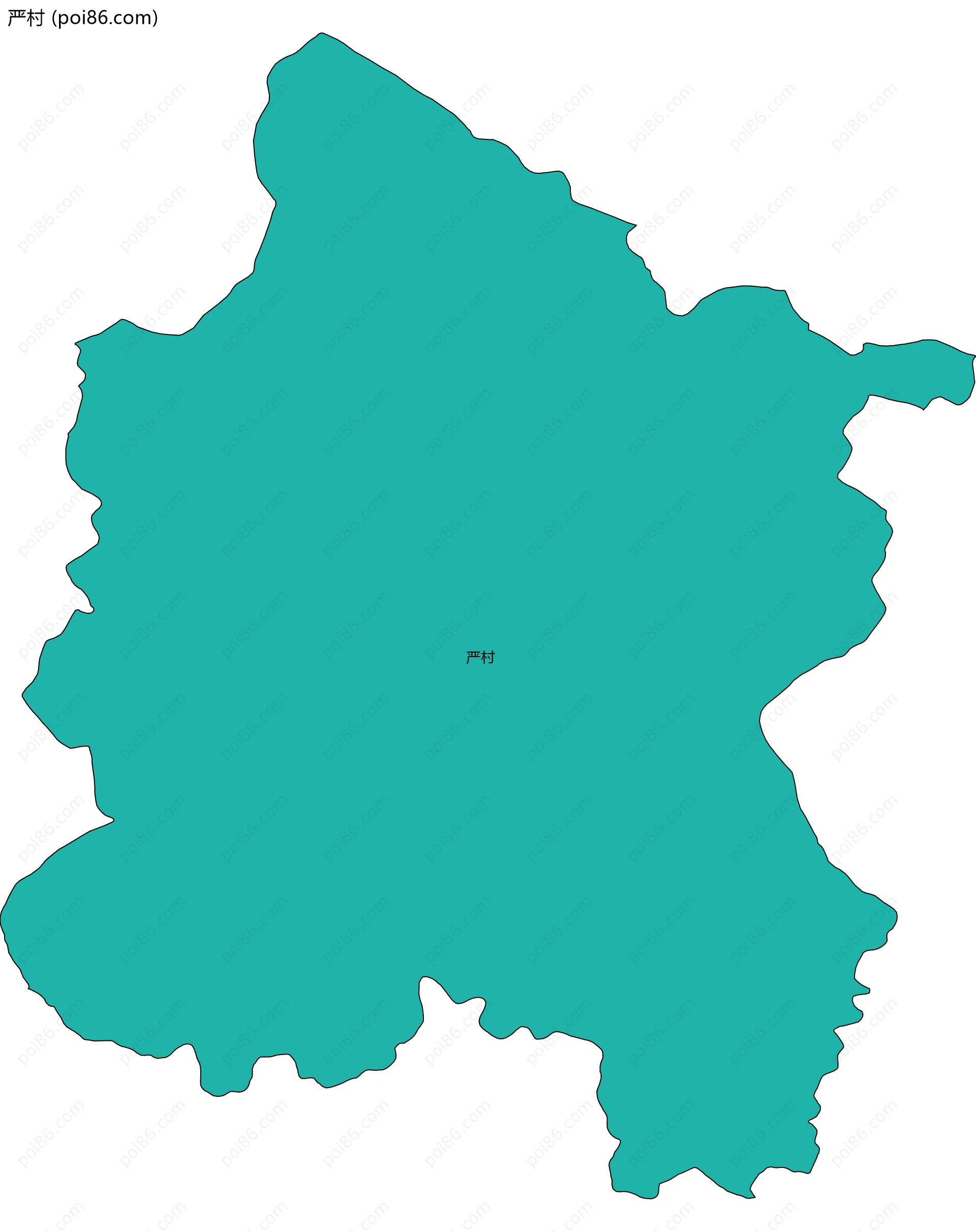 严村边界地图