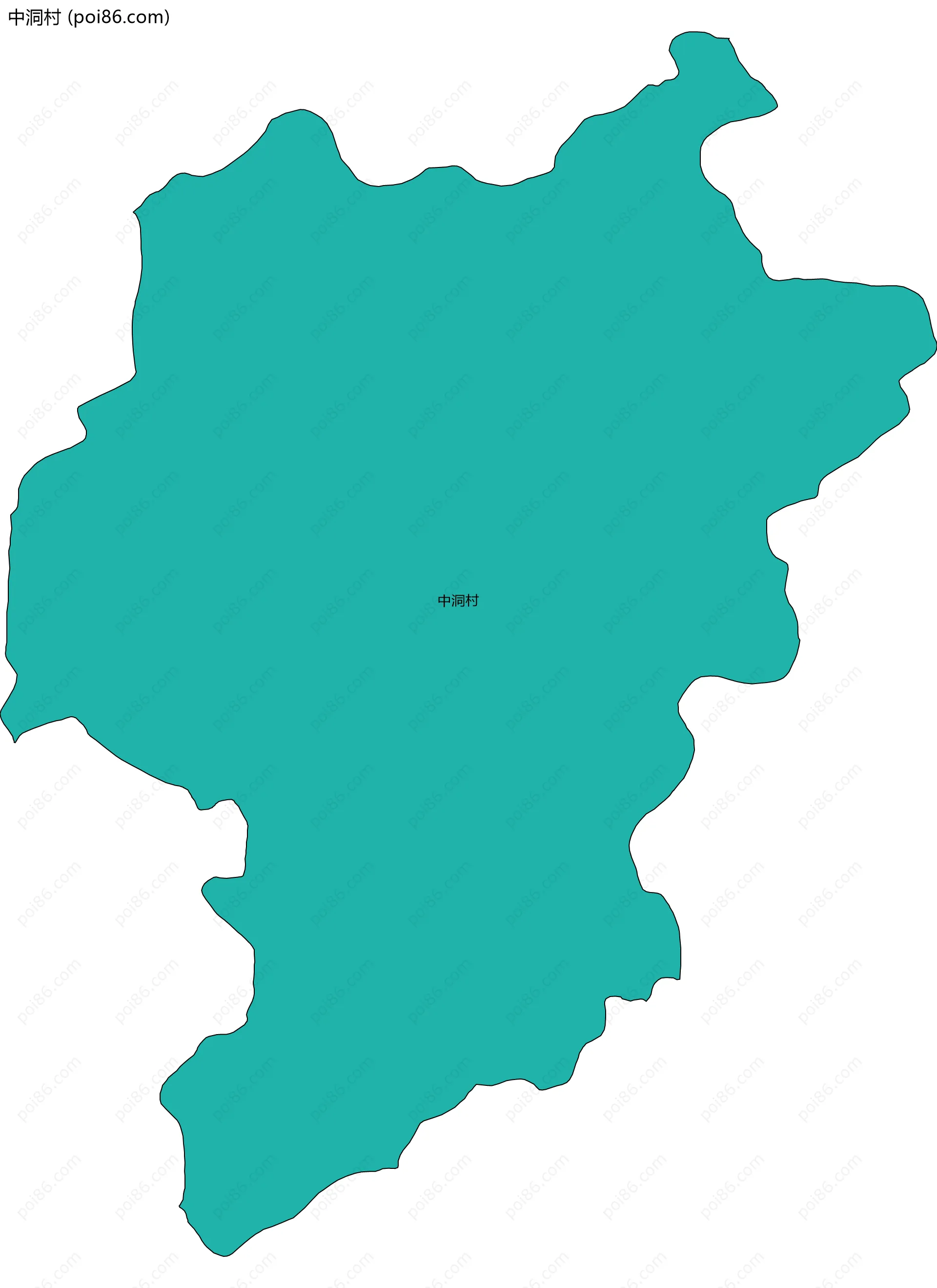 中洞村边界地图