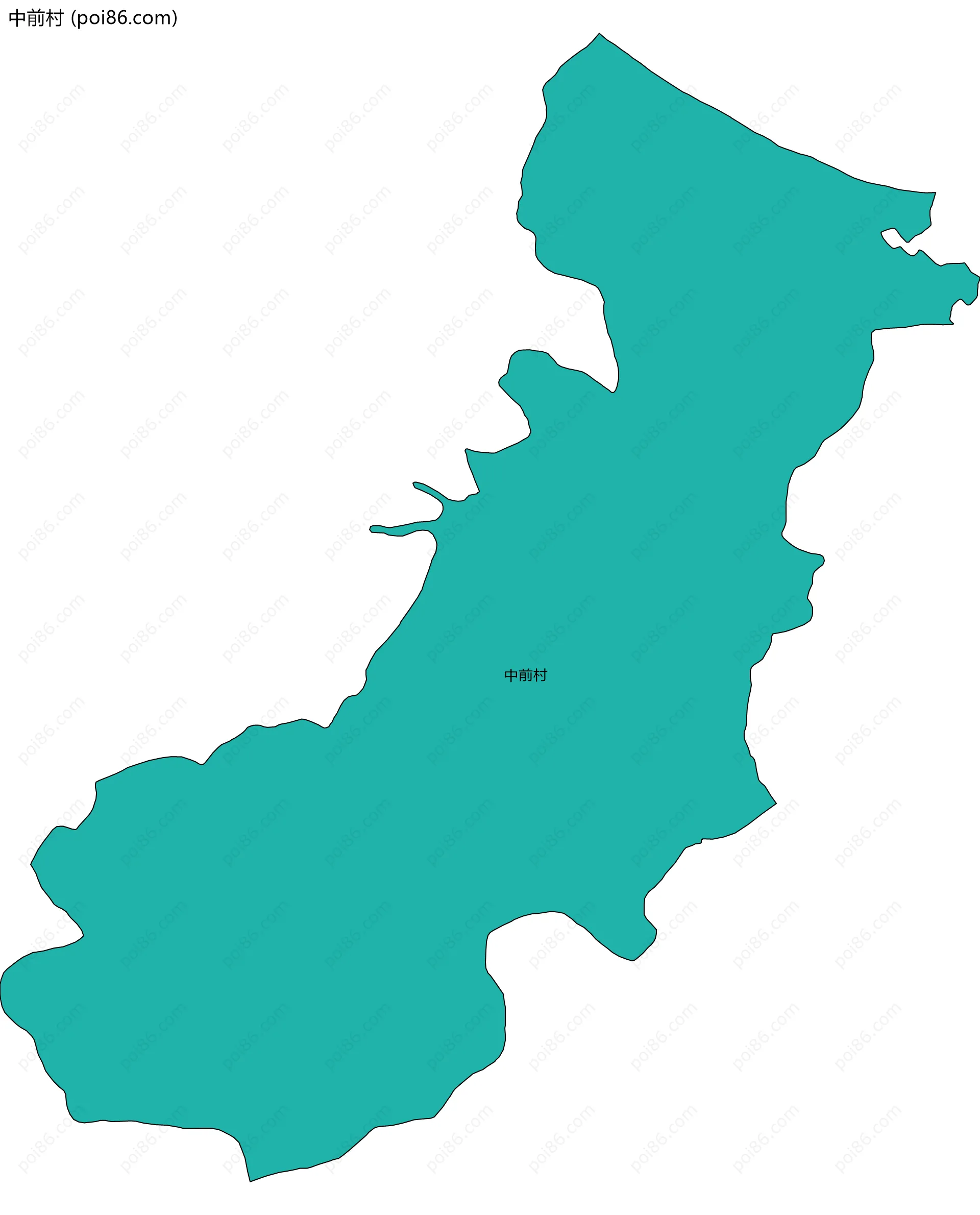 中前村边界地图