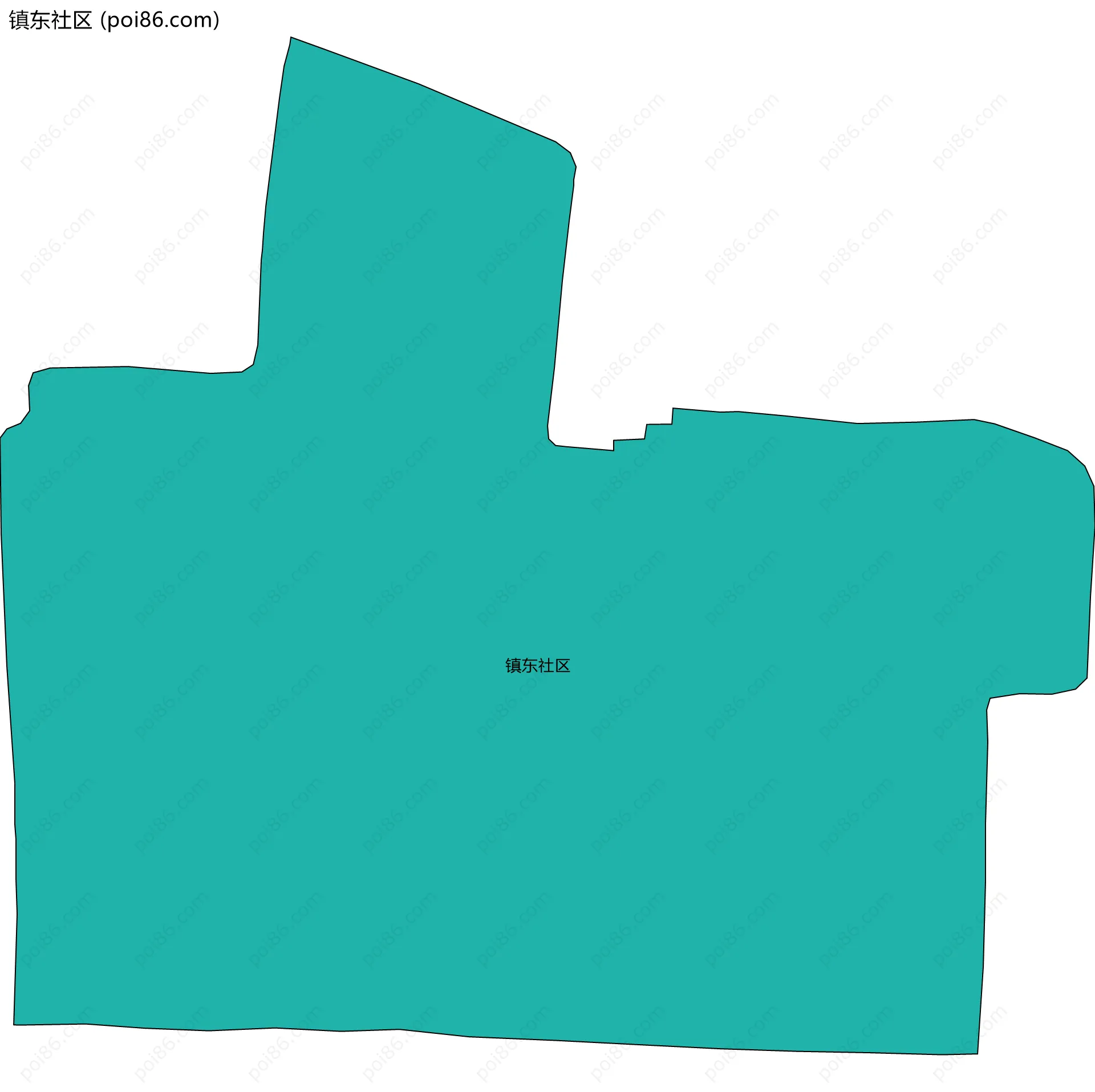 镇东社区边界地图