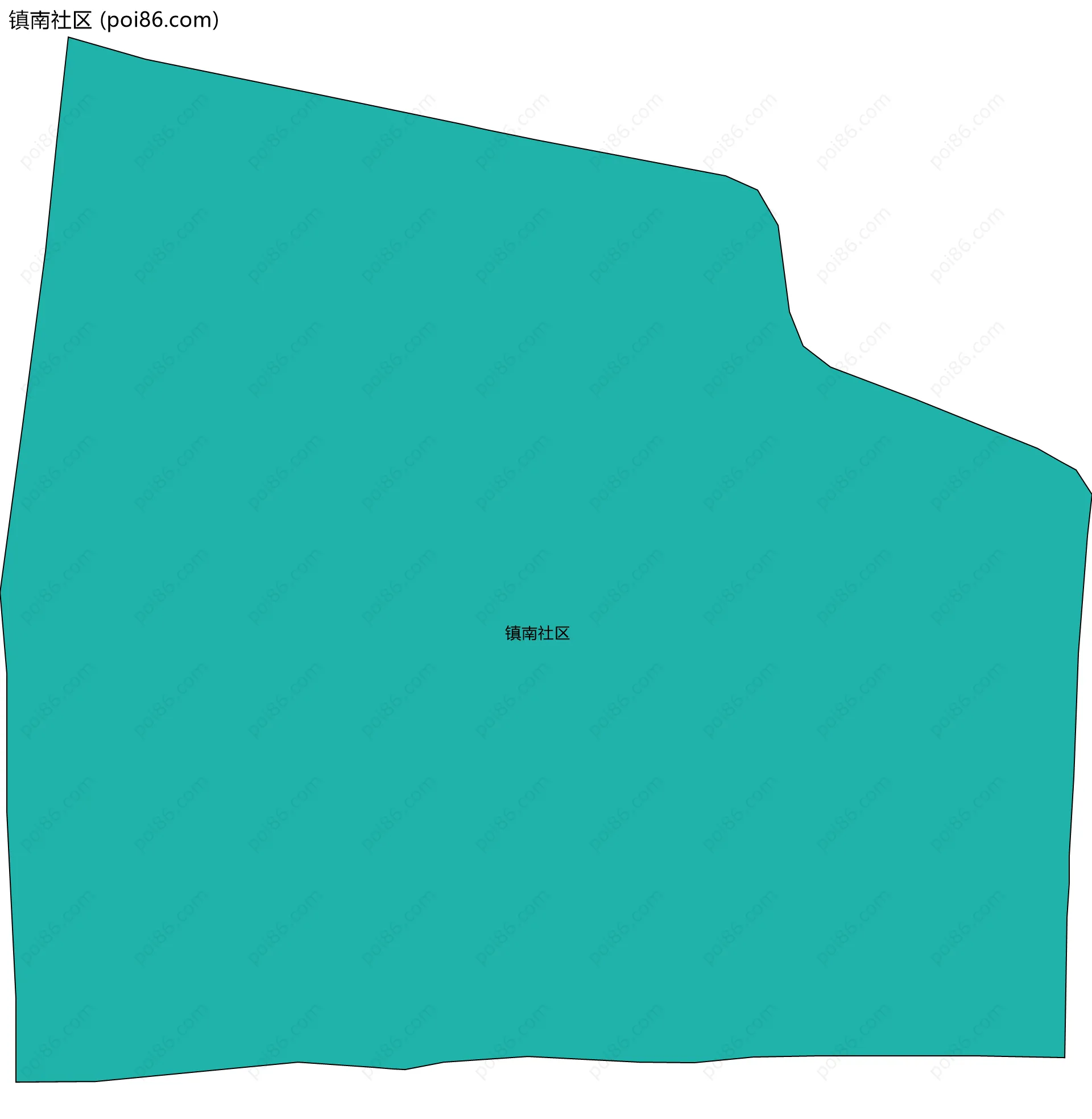 镇南社区边界地图