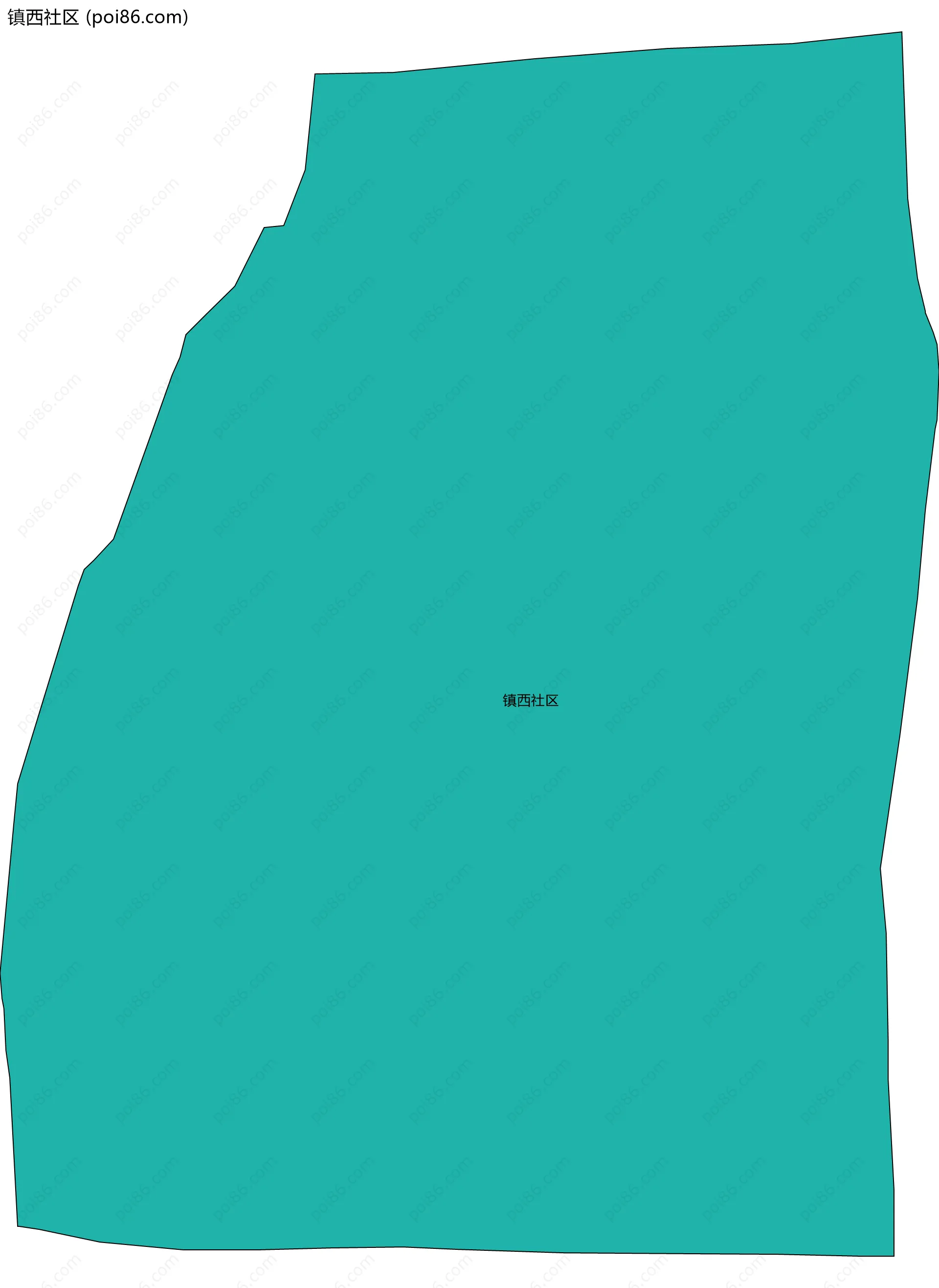 镇西社区边界地图
