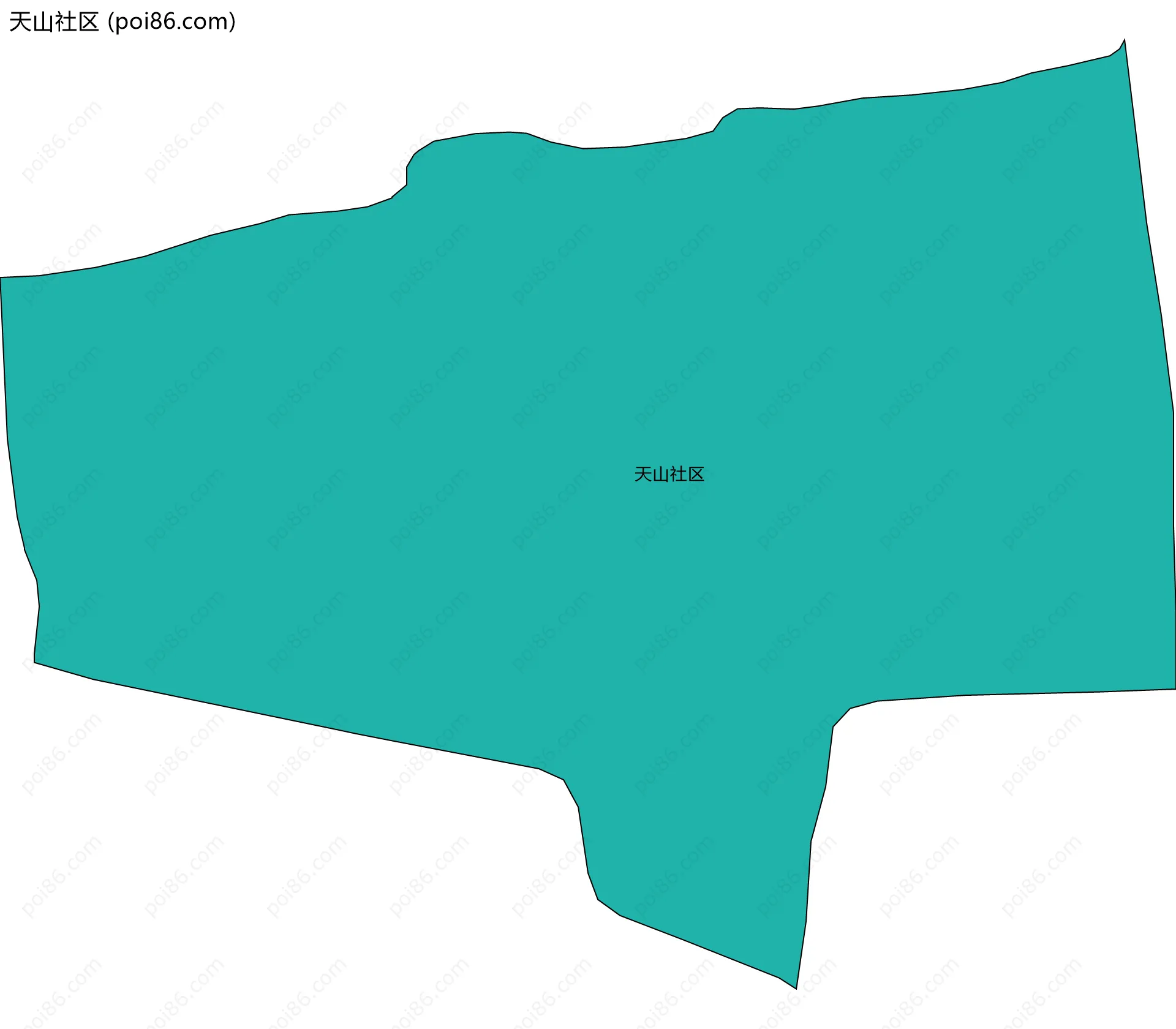 天山社区边界地图