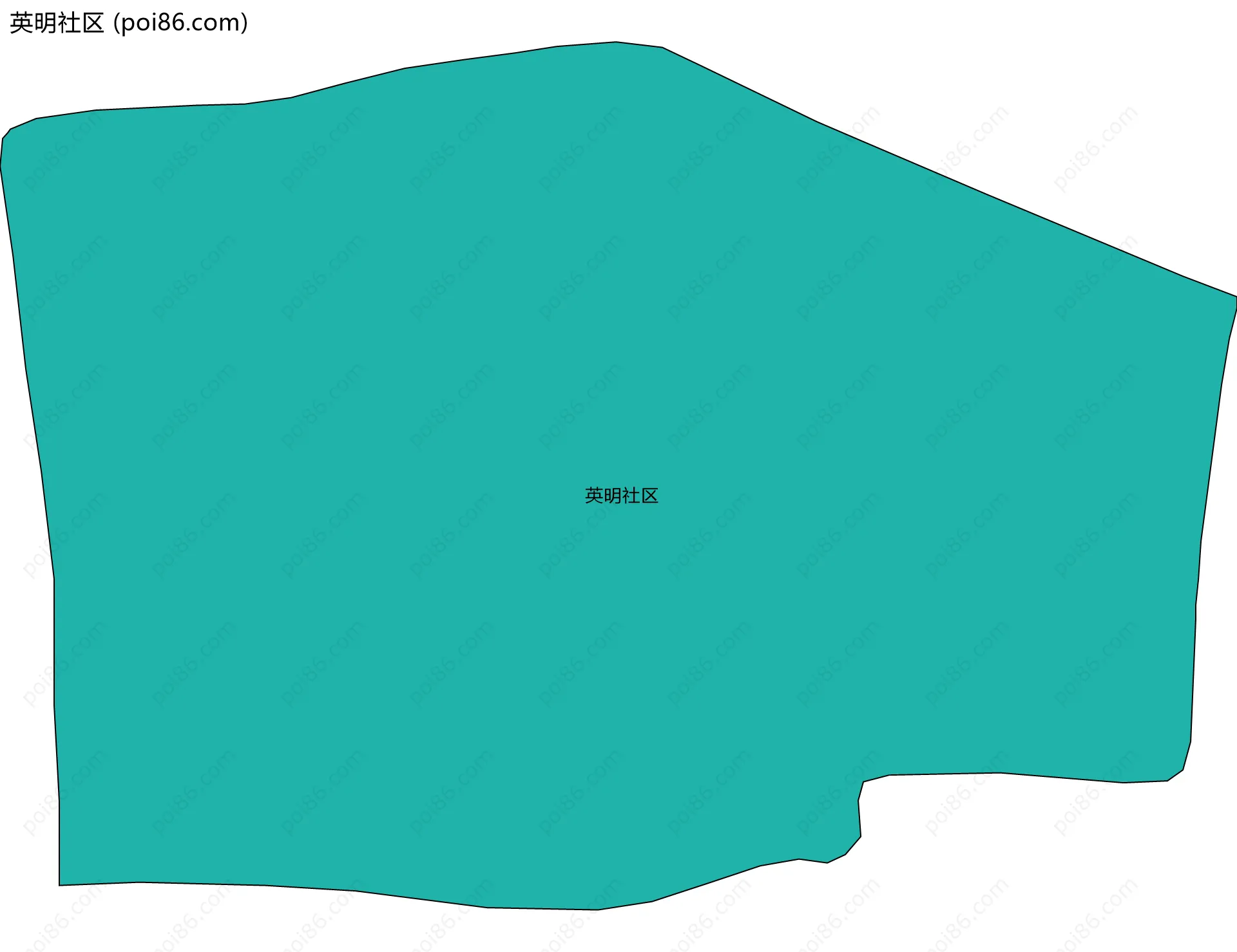 英明社区边界地图