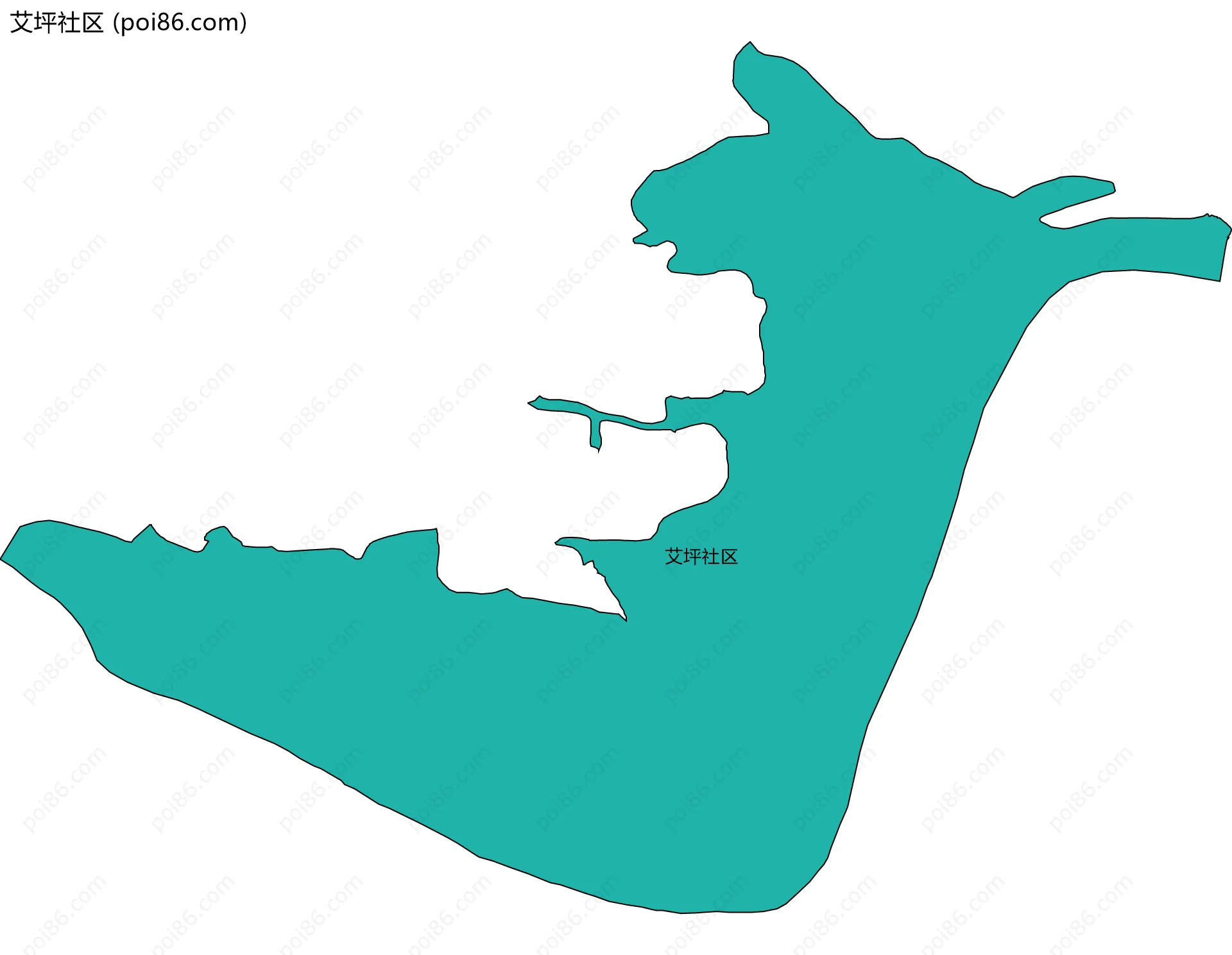 艾坪社区边界地图