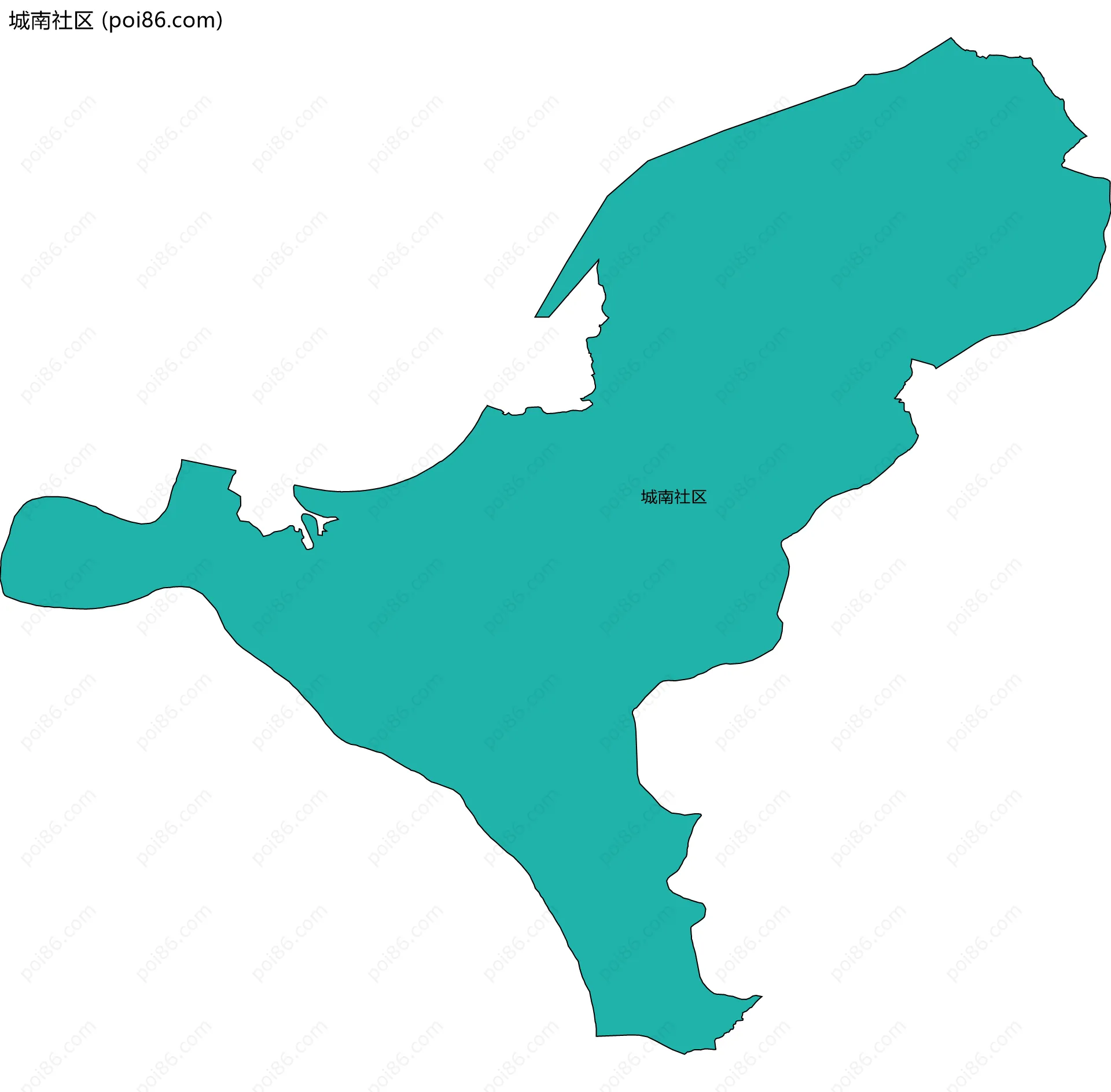 城南社区边界地图