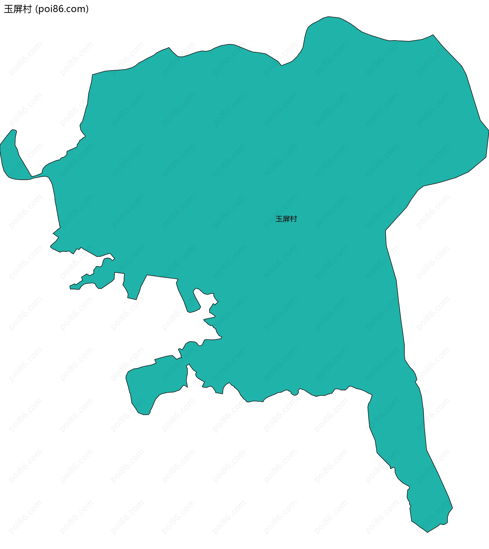 玉屏村边界地图