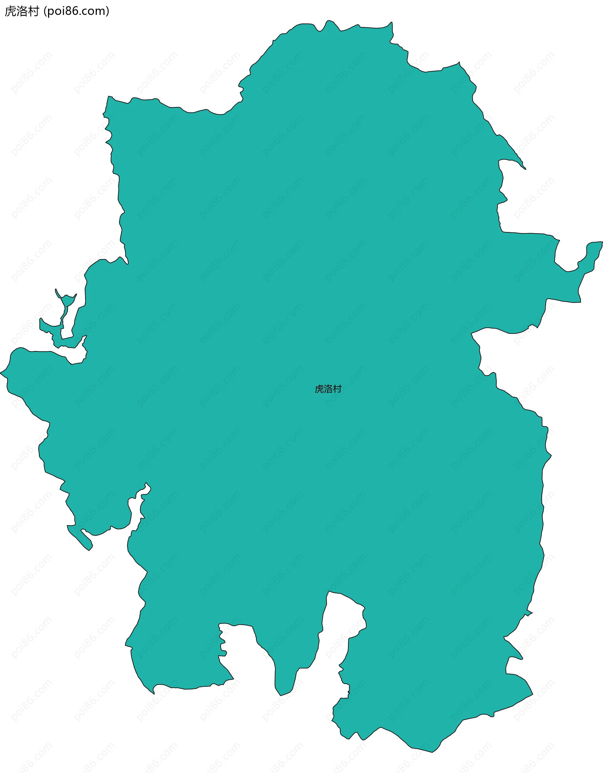 虎洛村边界地图