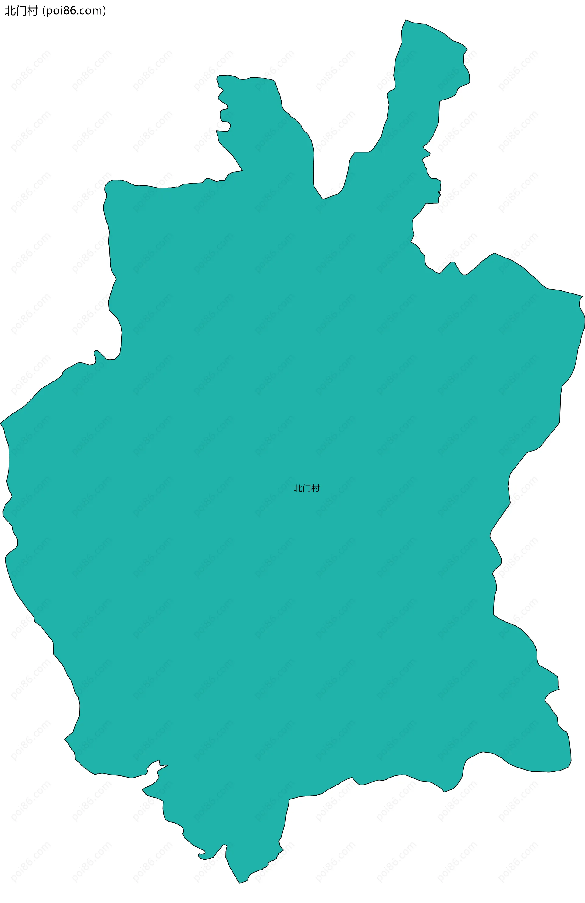 北门村边界地图