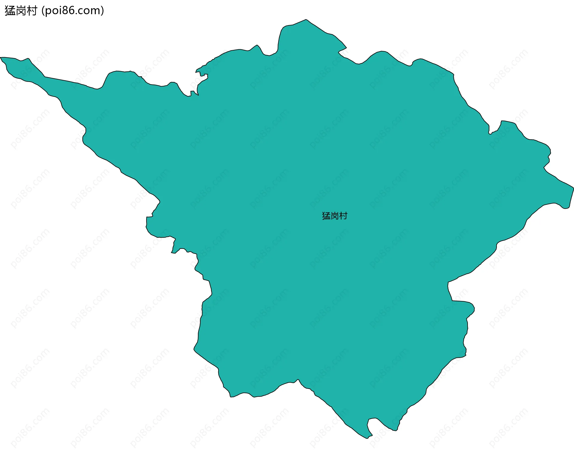 猛岗村边界地图
