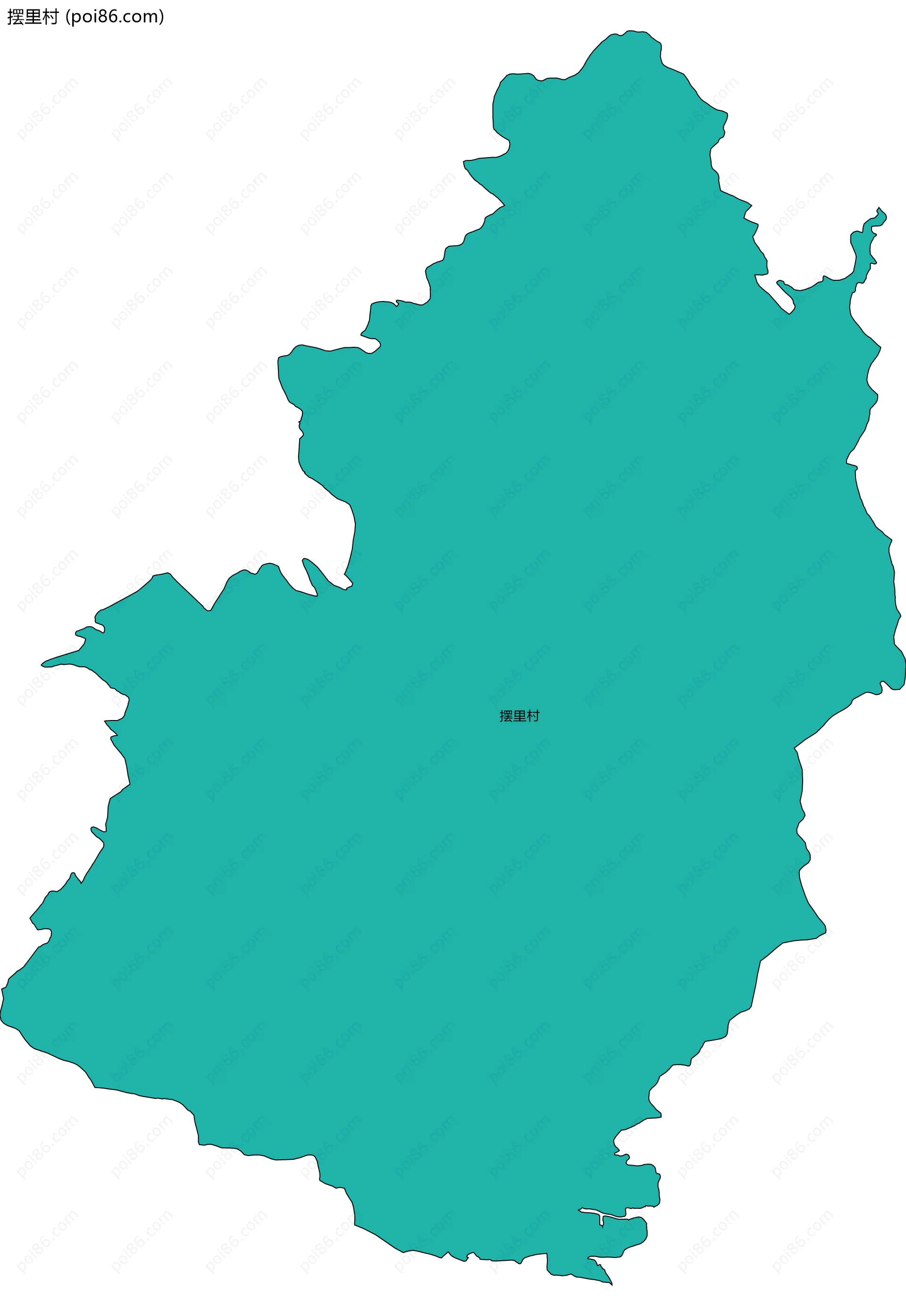 摆里村边界地图