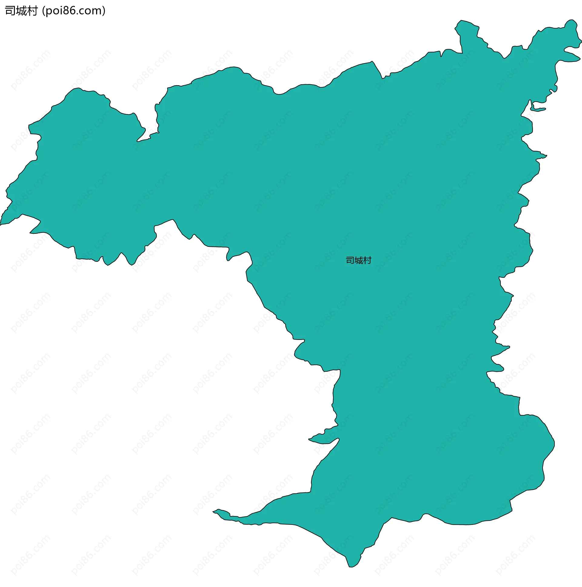 司城村边界地图