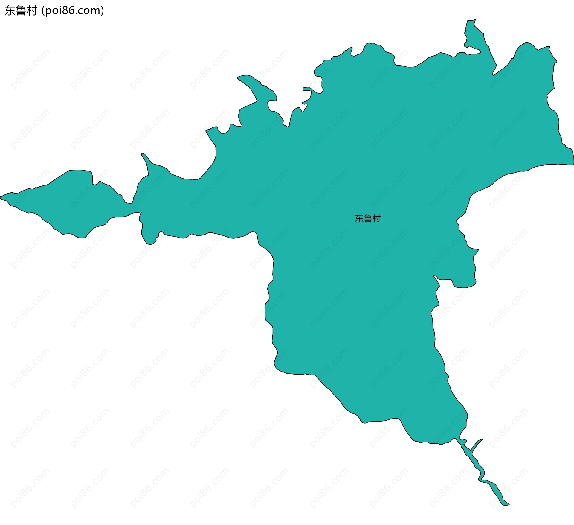 东鲁村边界地图
