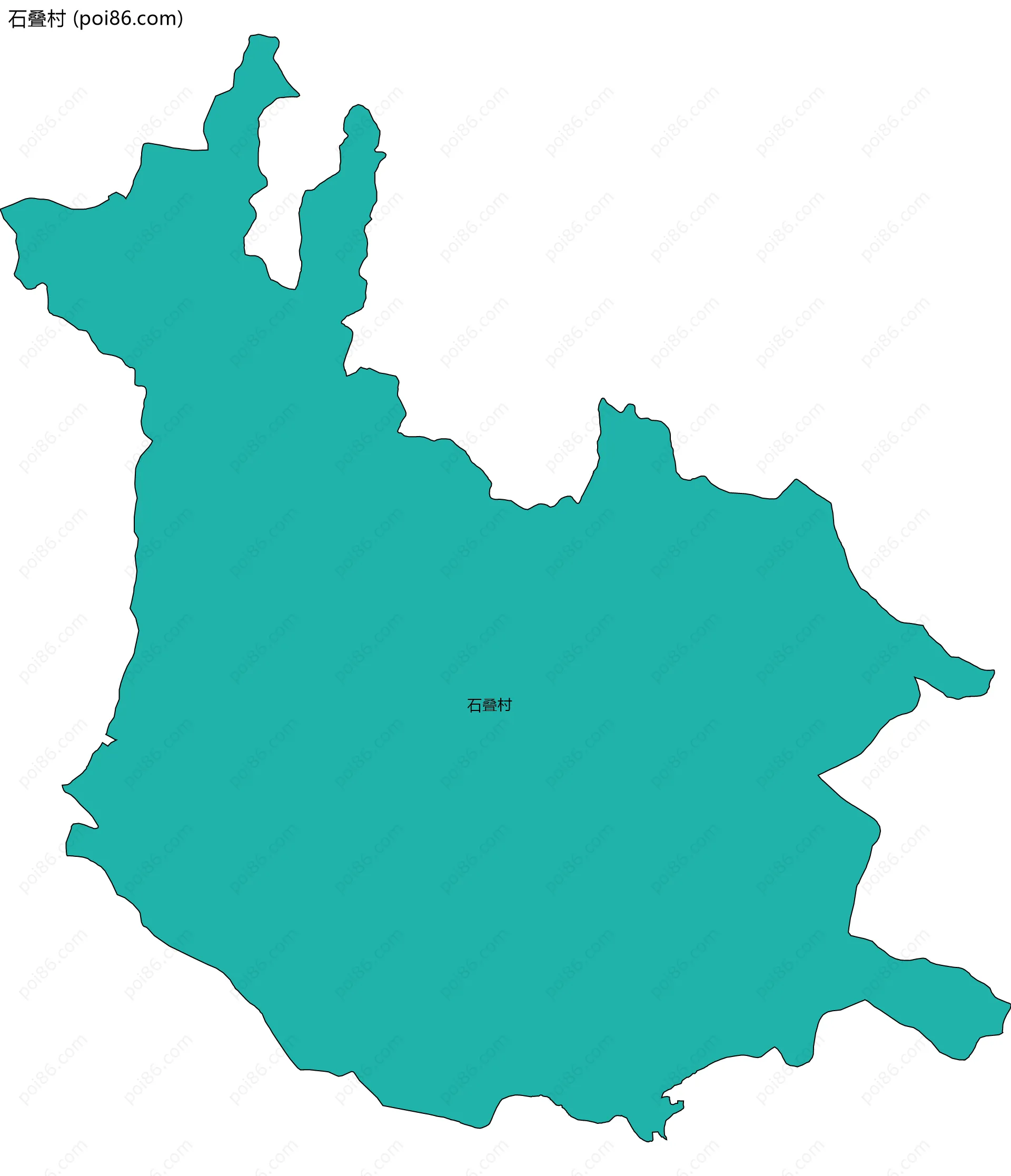 石叠村边界地图