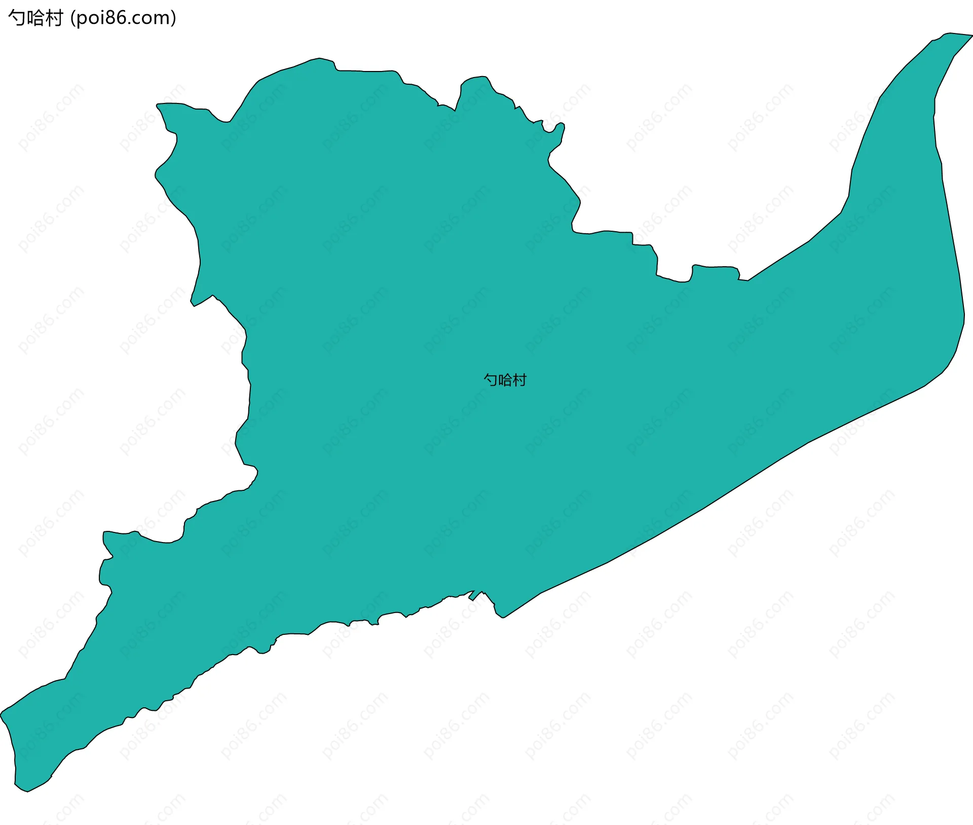 勺哈村边界地图