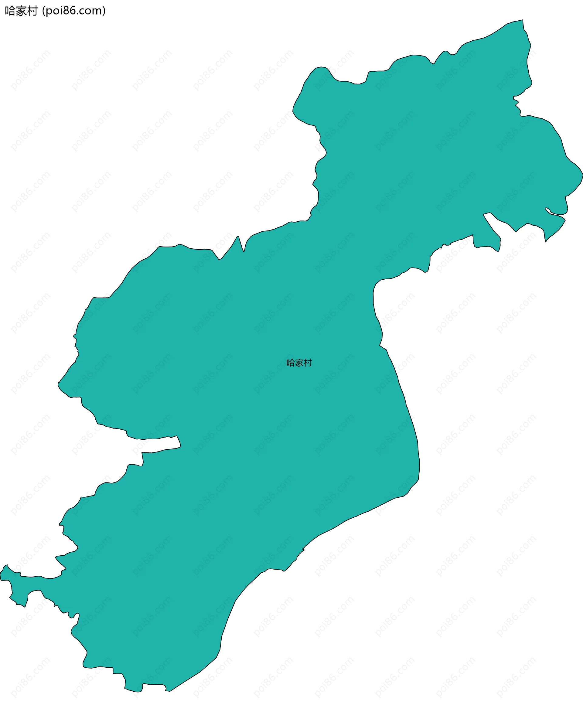 哈家村边界地图