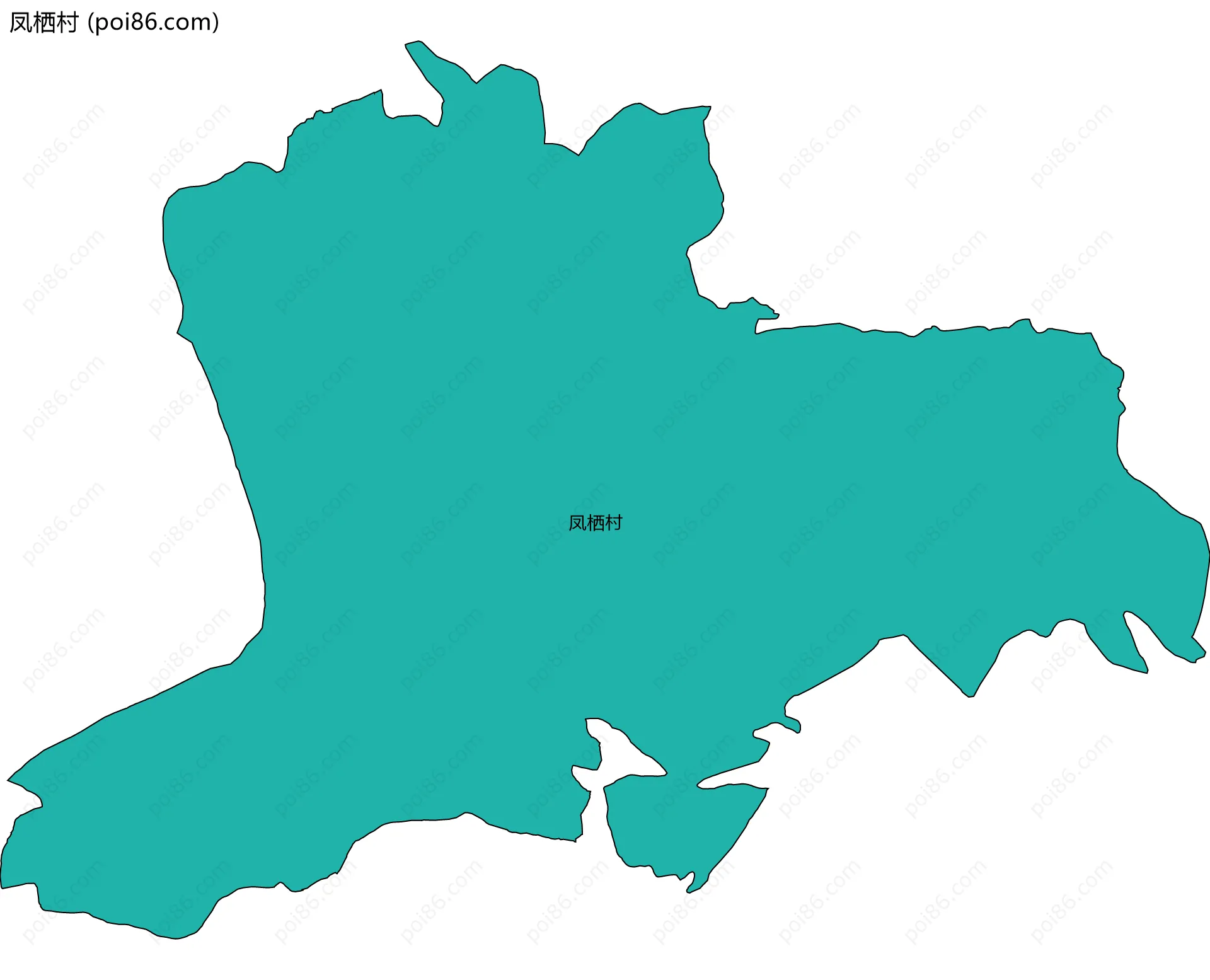 凤栖村边界地图