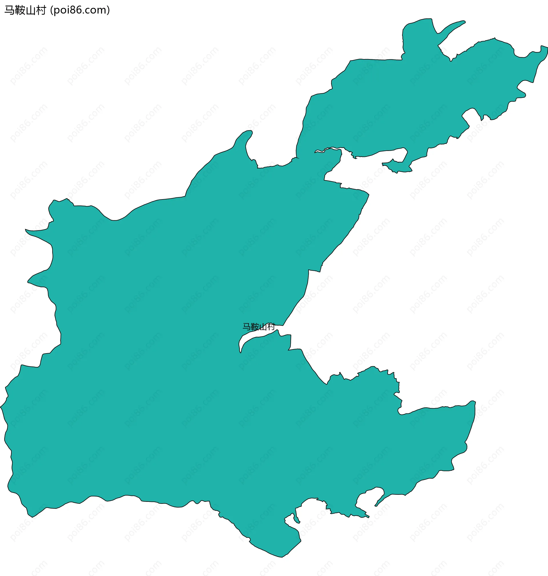 马鞍山村边界地图