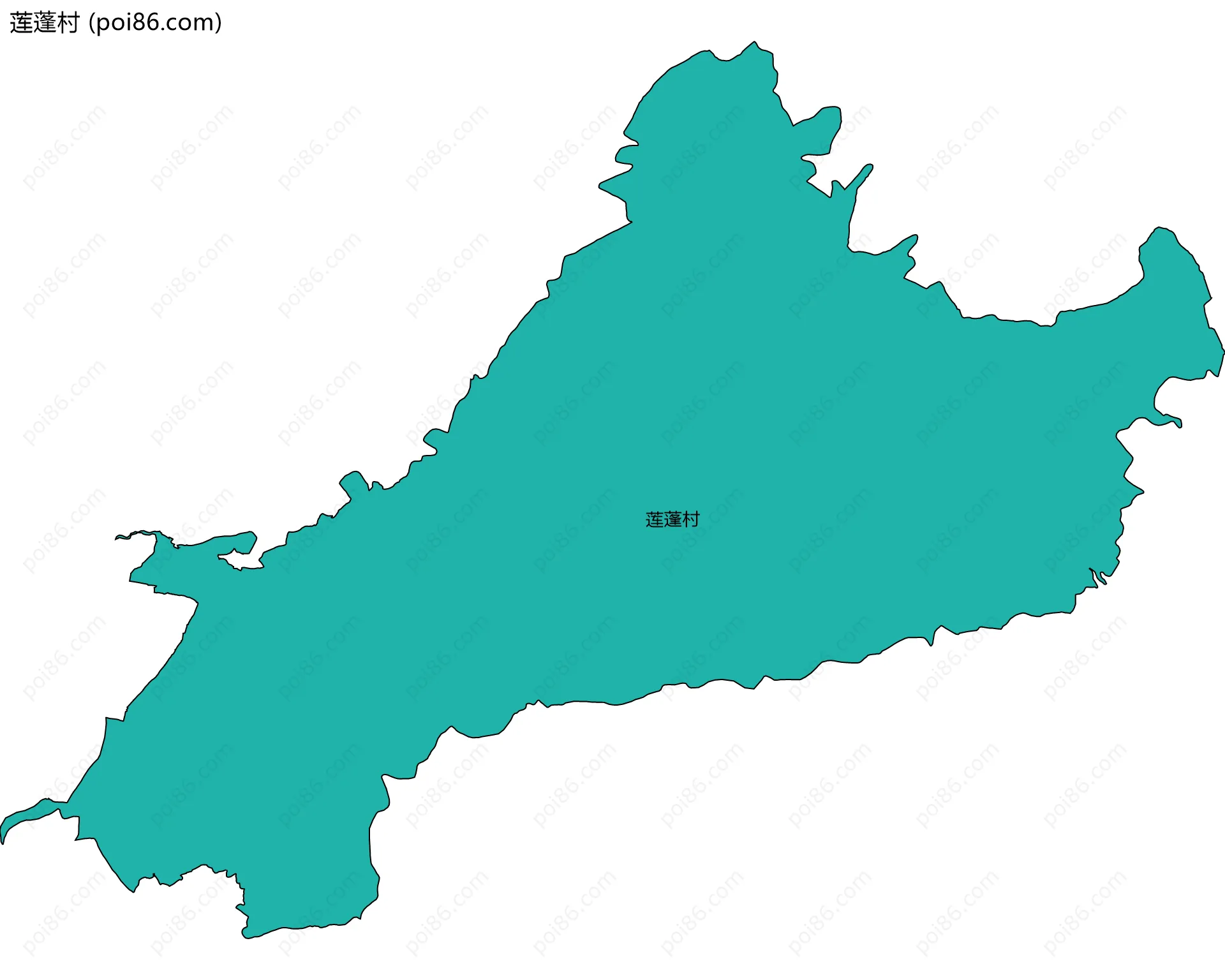 莲蓬村边界地图