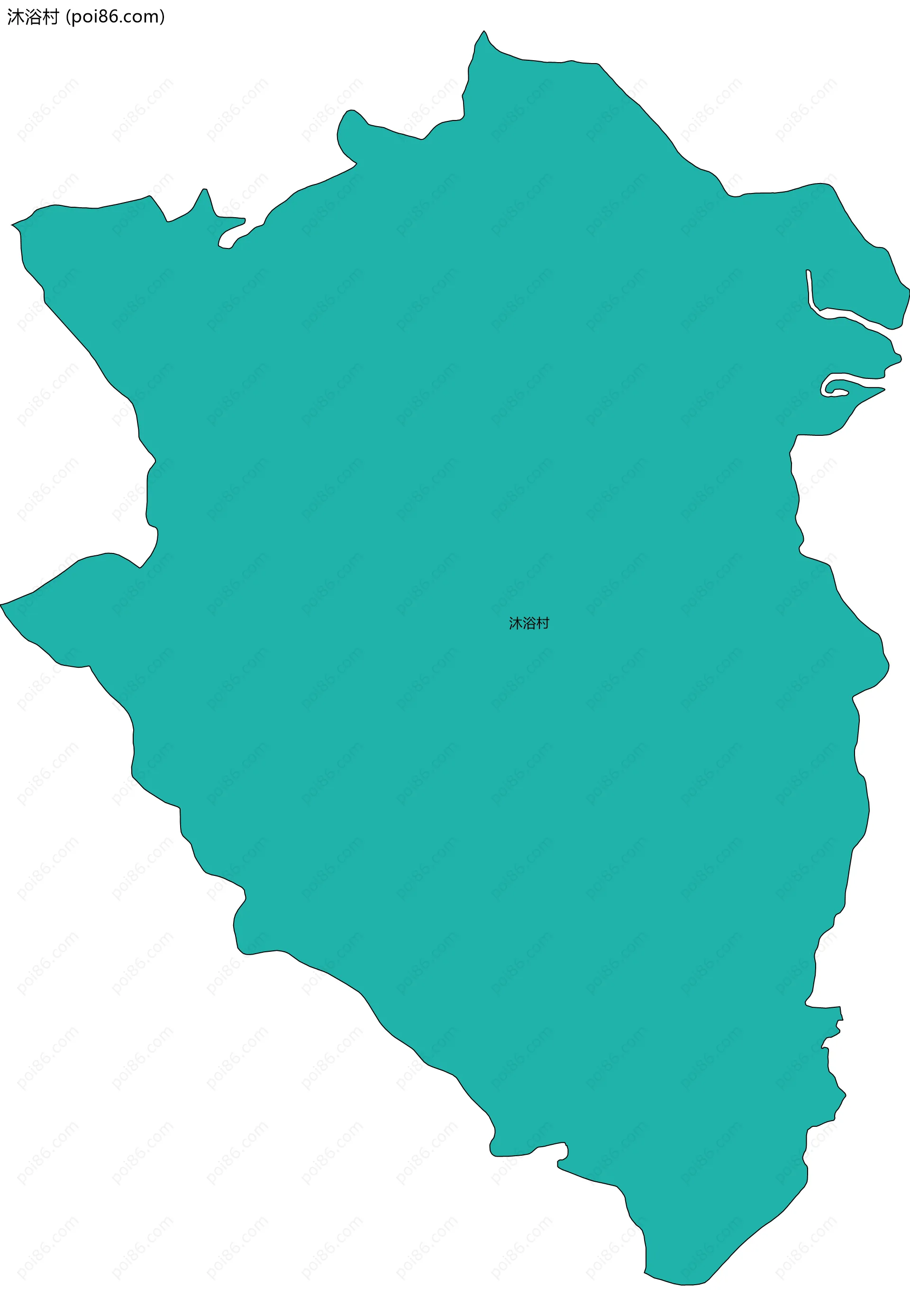 沐浴村边界地图