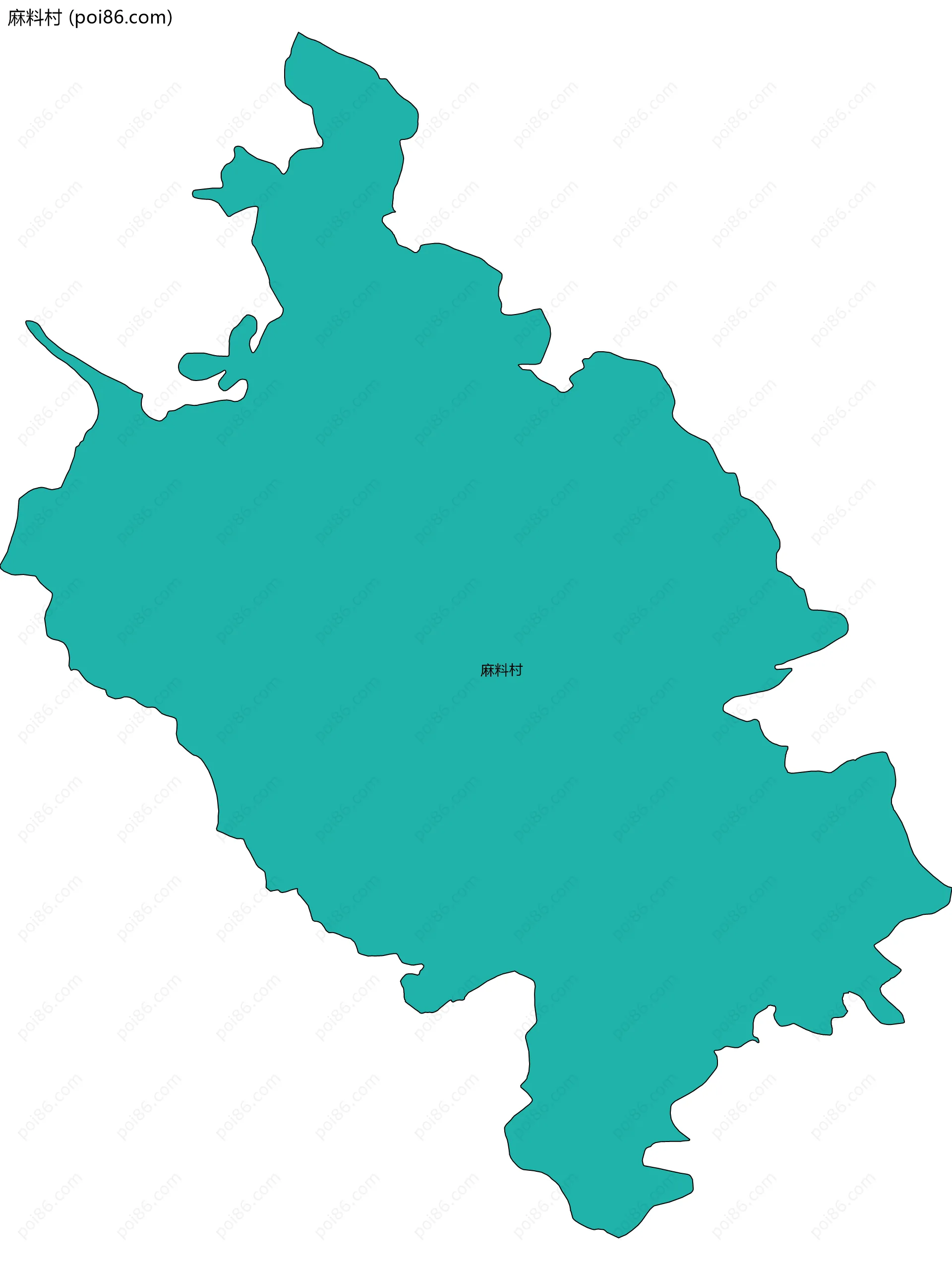 麻料村边界地图
