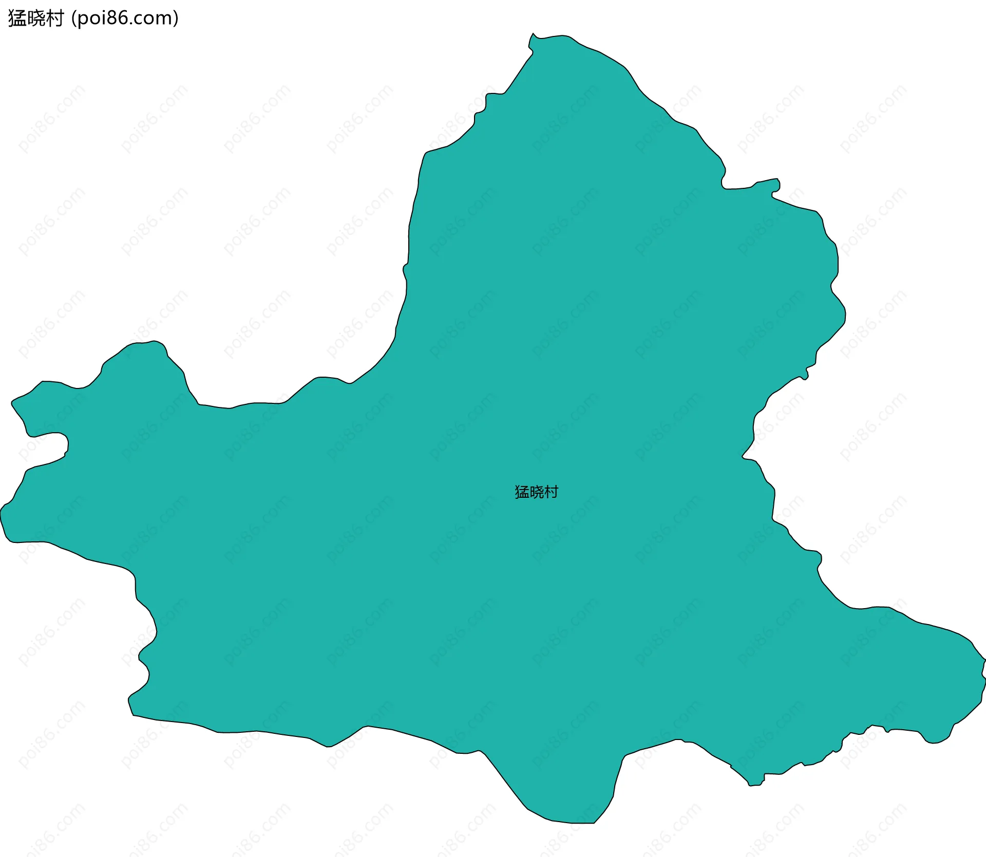 猛晓村边界地图