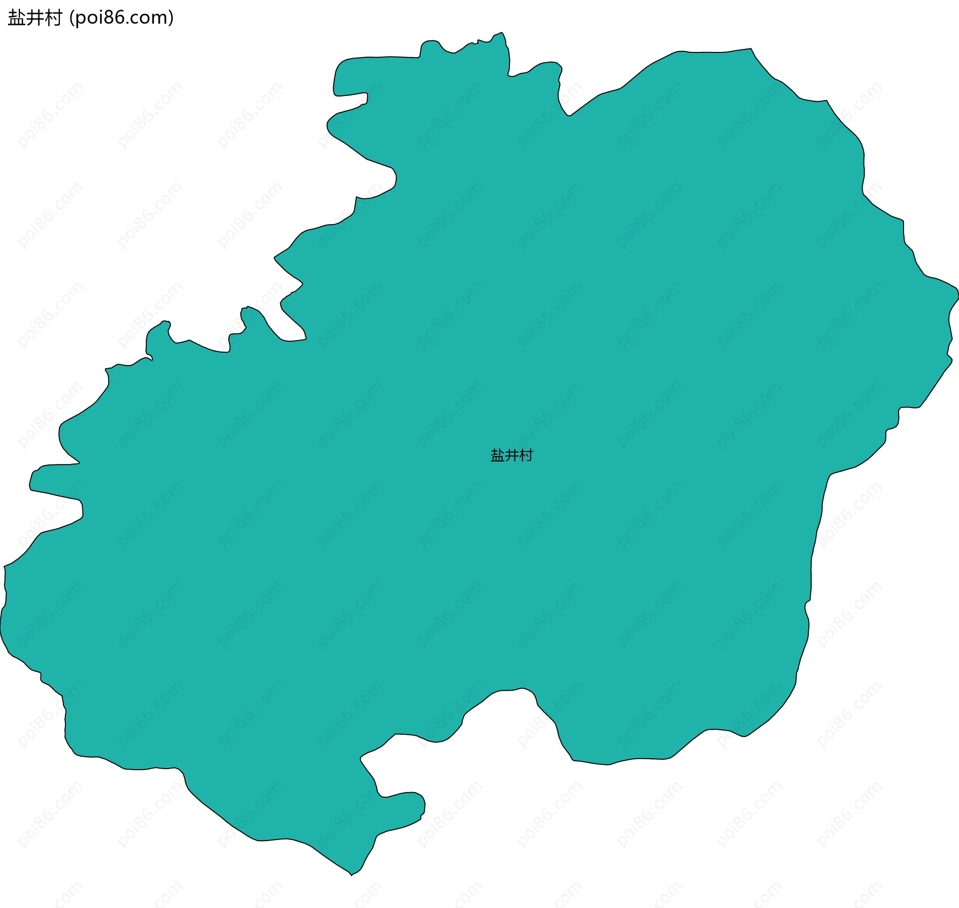 盐井村边界地图