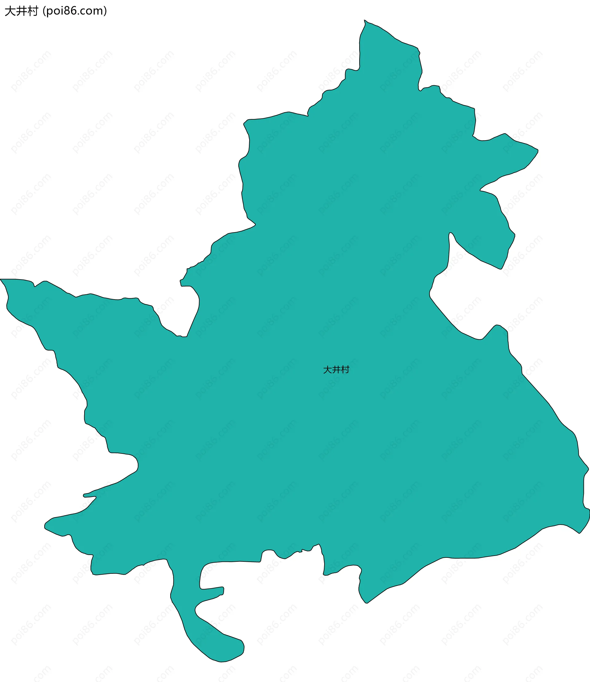 大井村边界地图