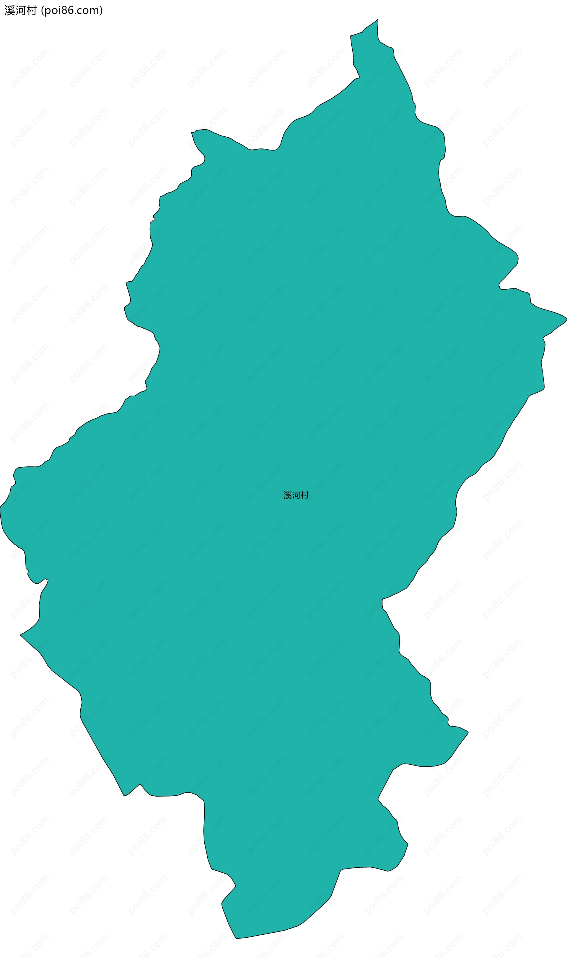 溪河村边界地图