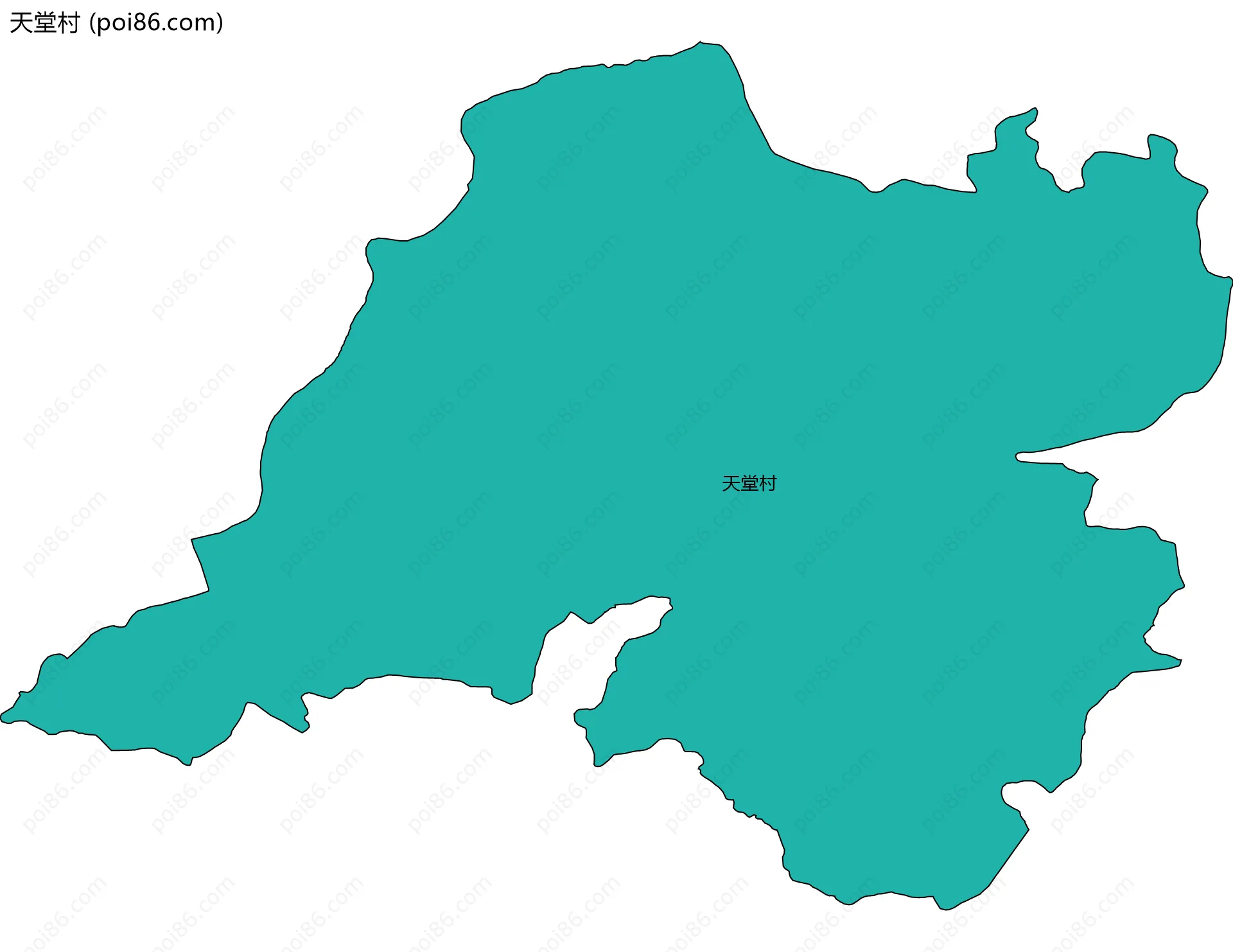 天堂村边界地图