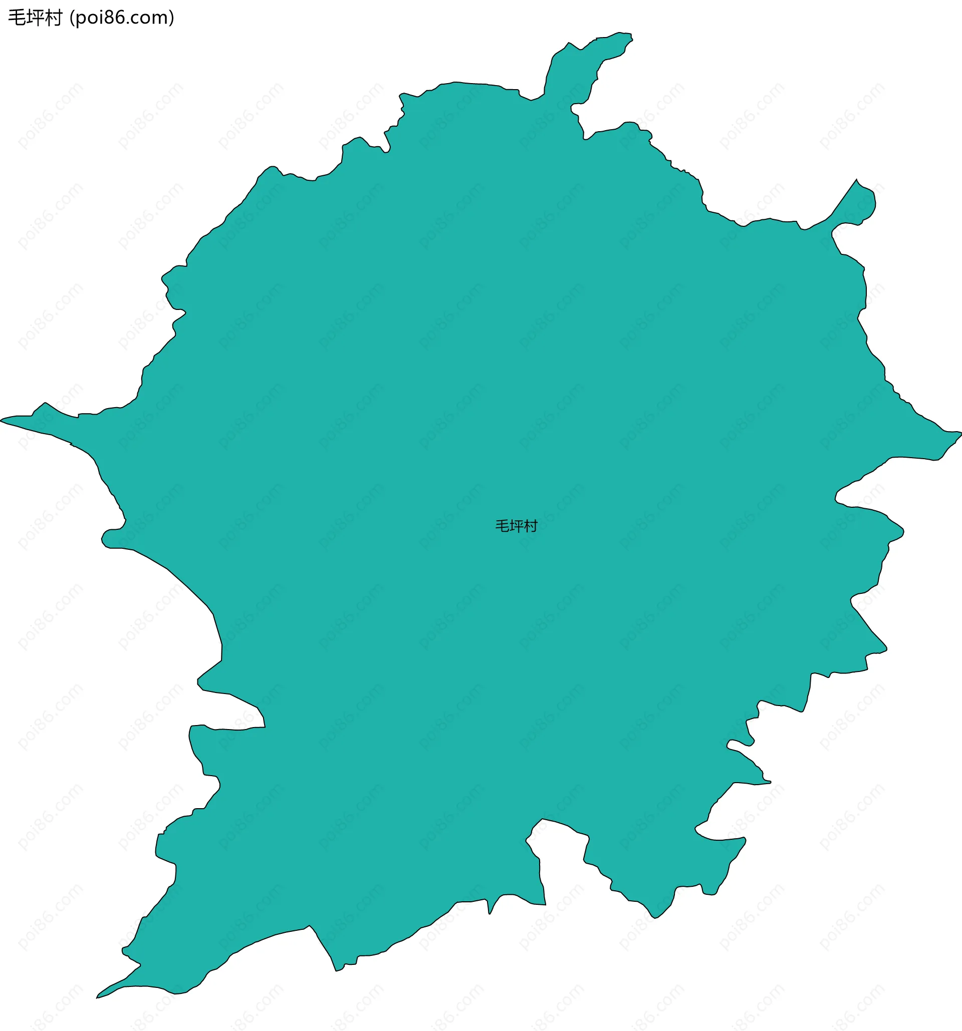 毛坪村边界地图