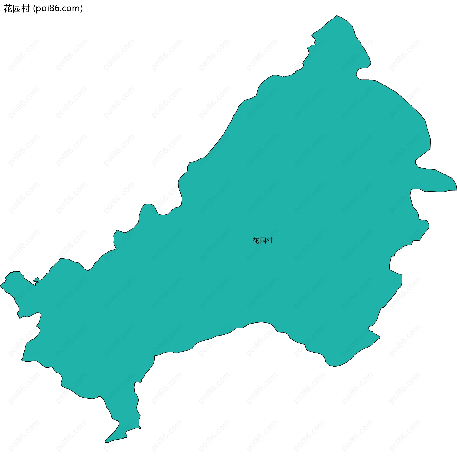 花园村边界地图