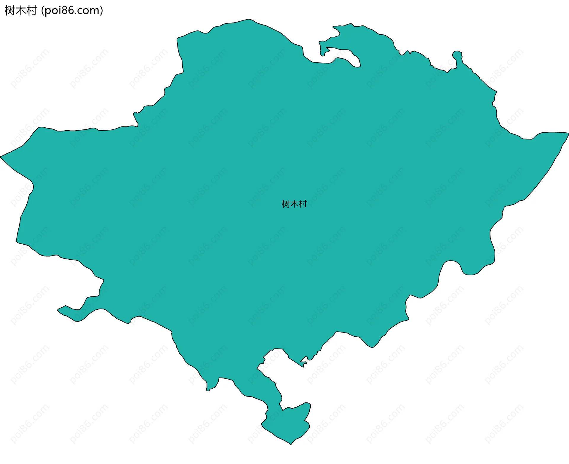 树木村边界地图