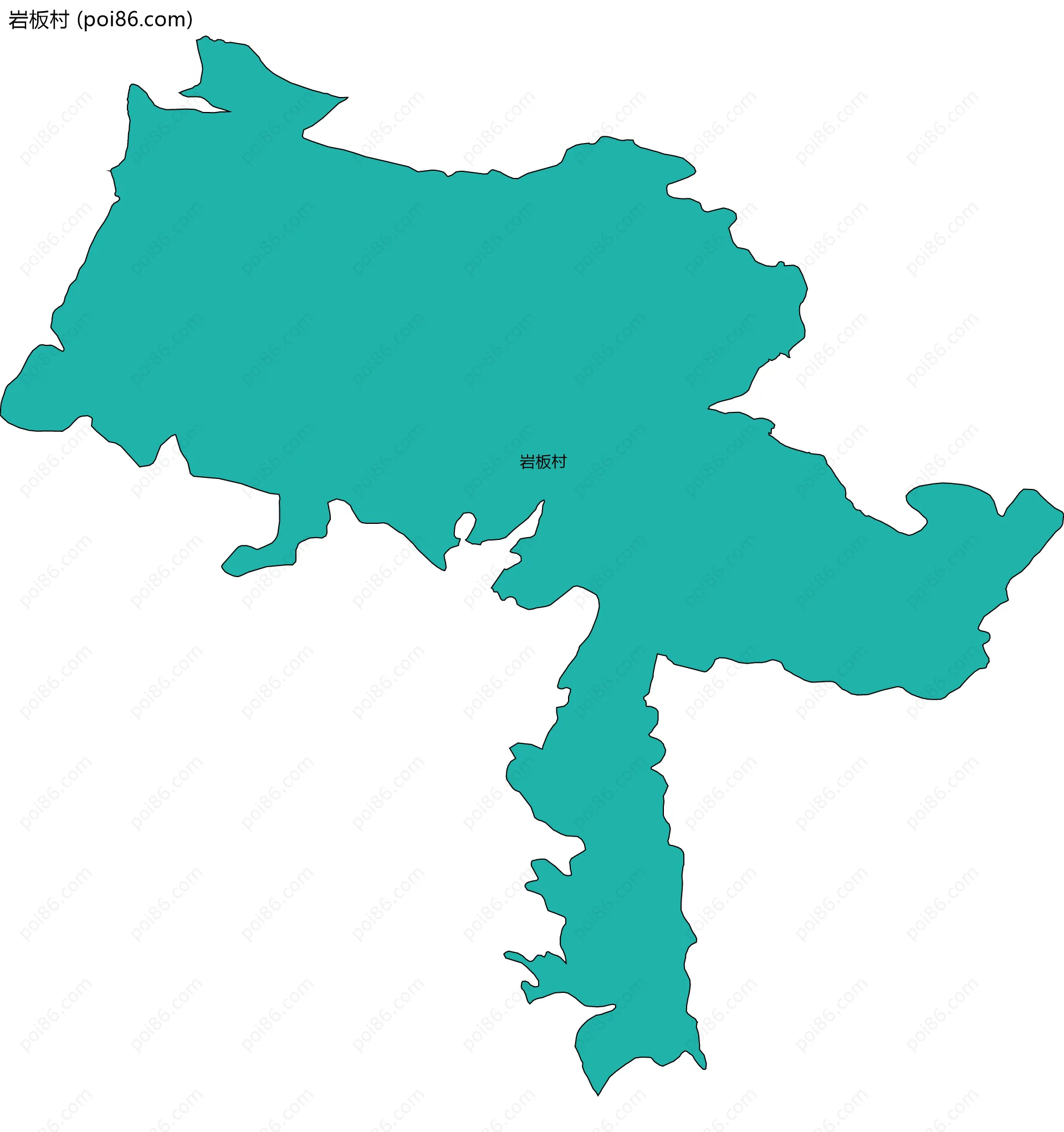 岩板村边界地图