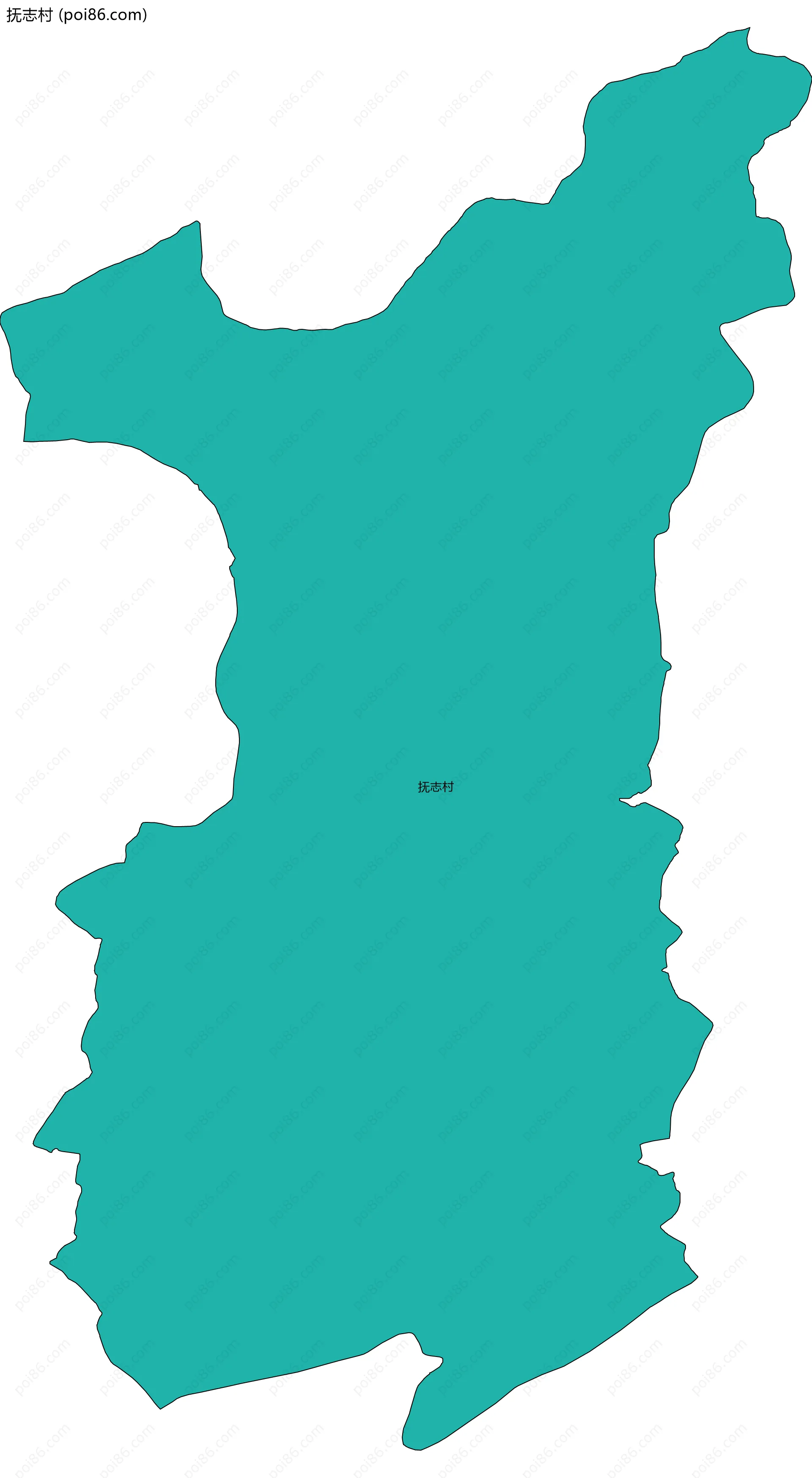 抚志村边界地图