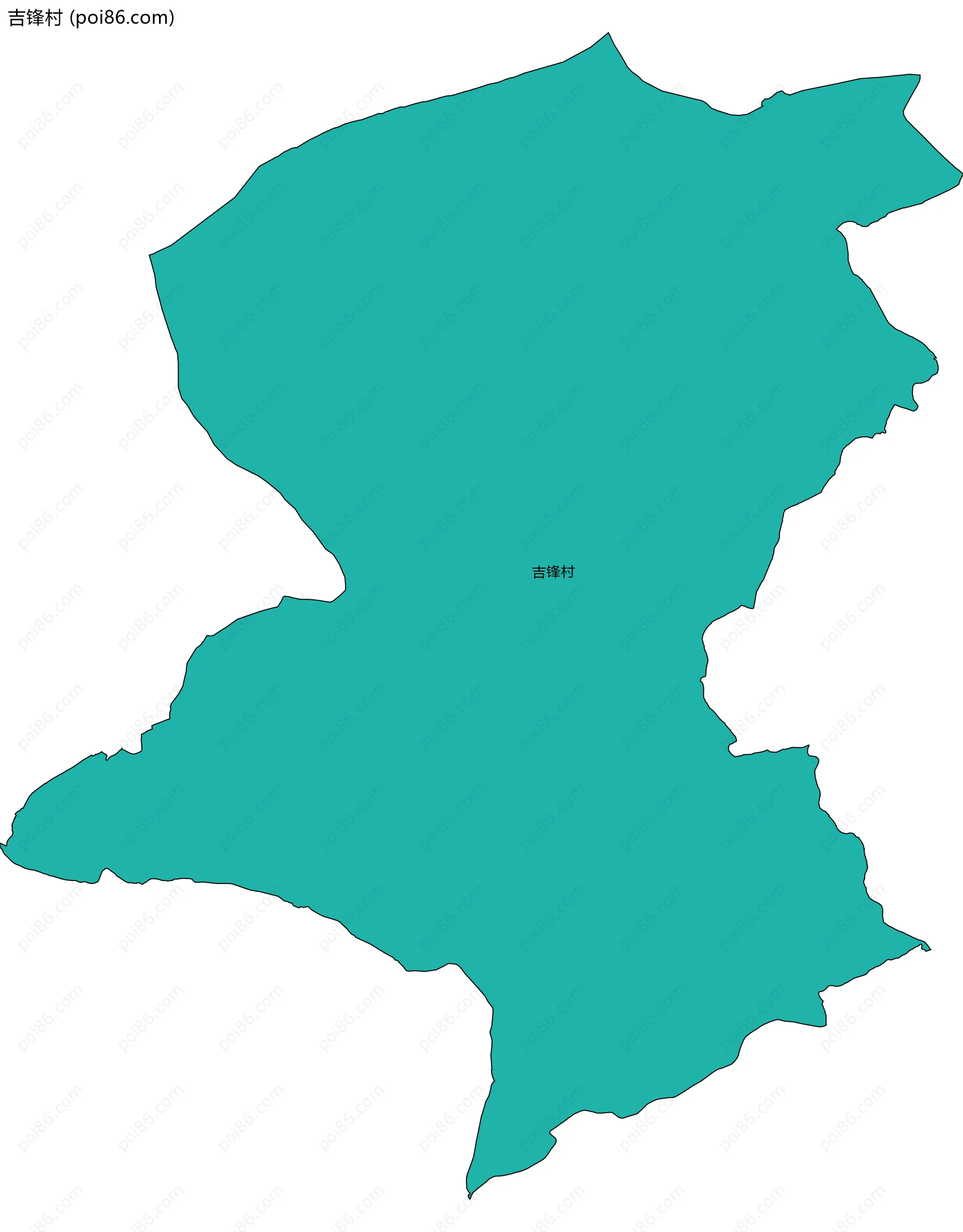 吉锋村边界地图