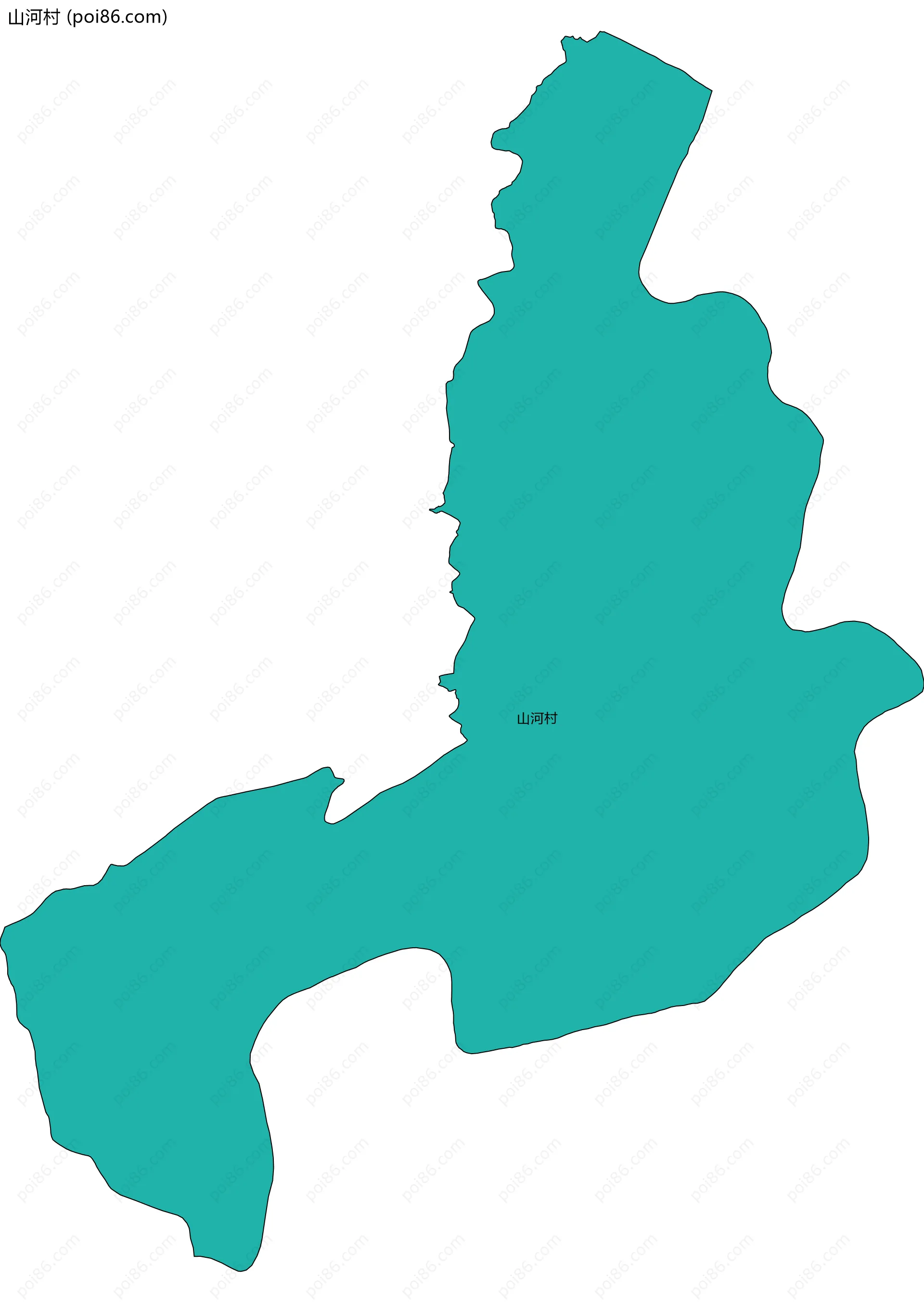 山河村边界地图