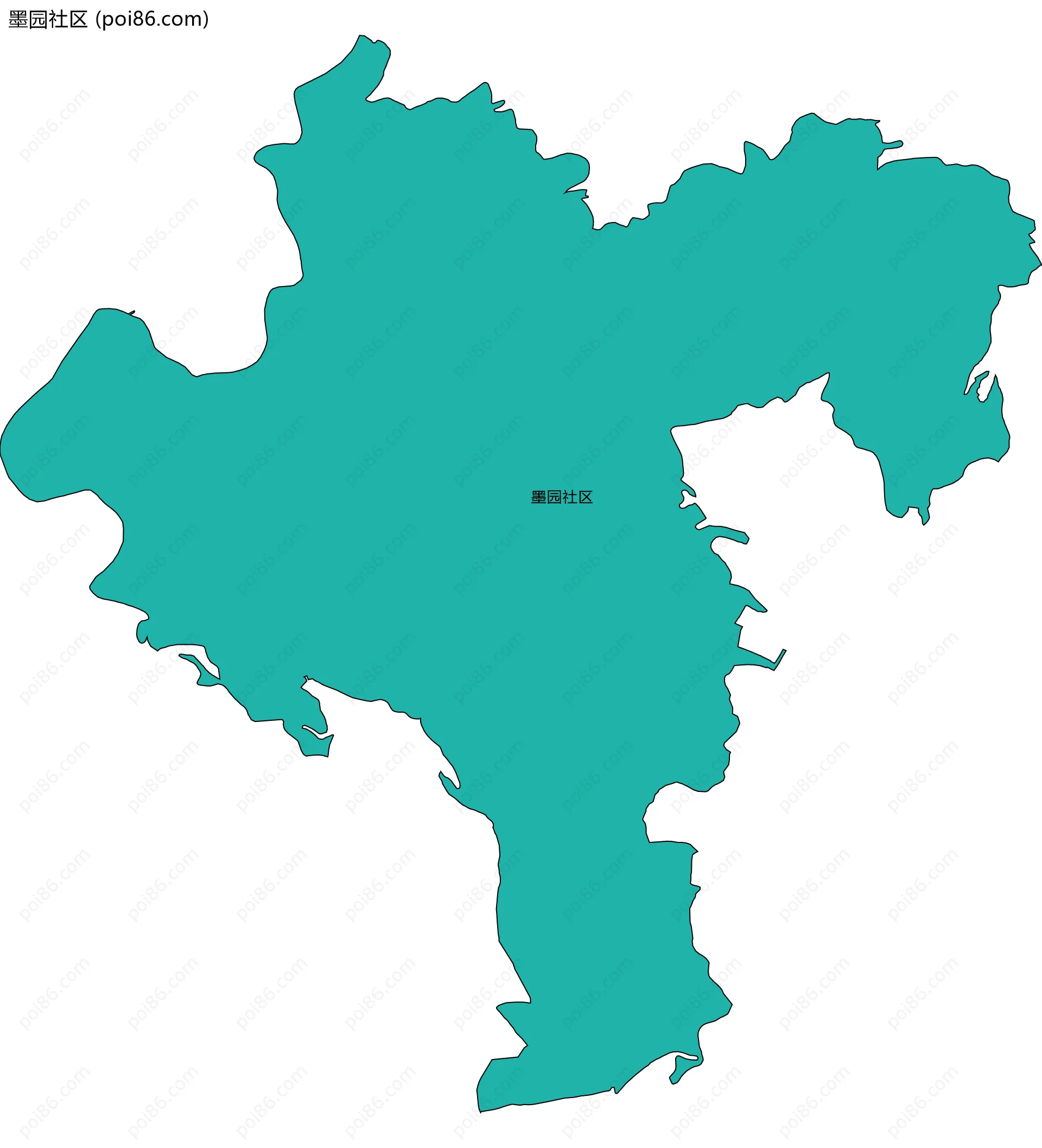 墨园社区边界地图