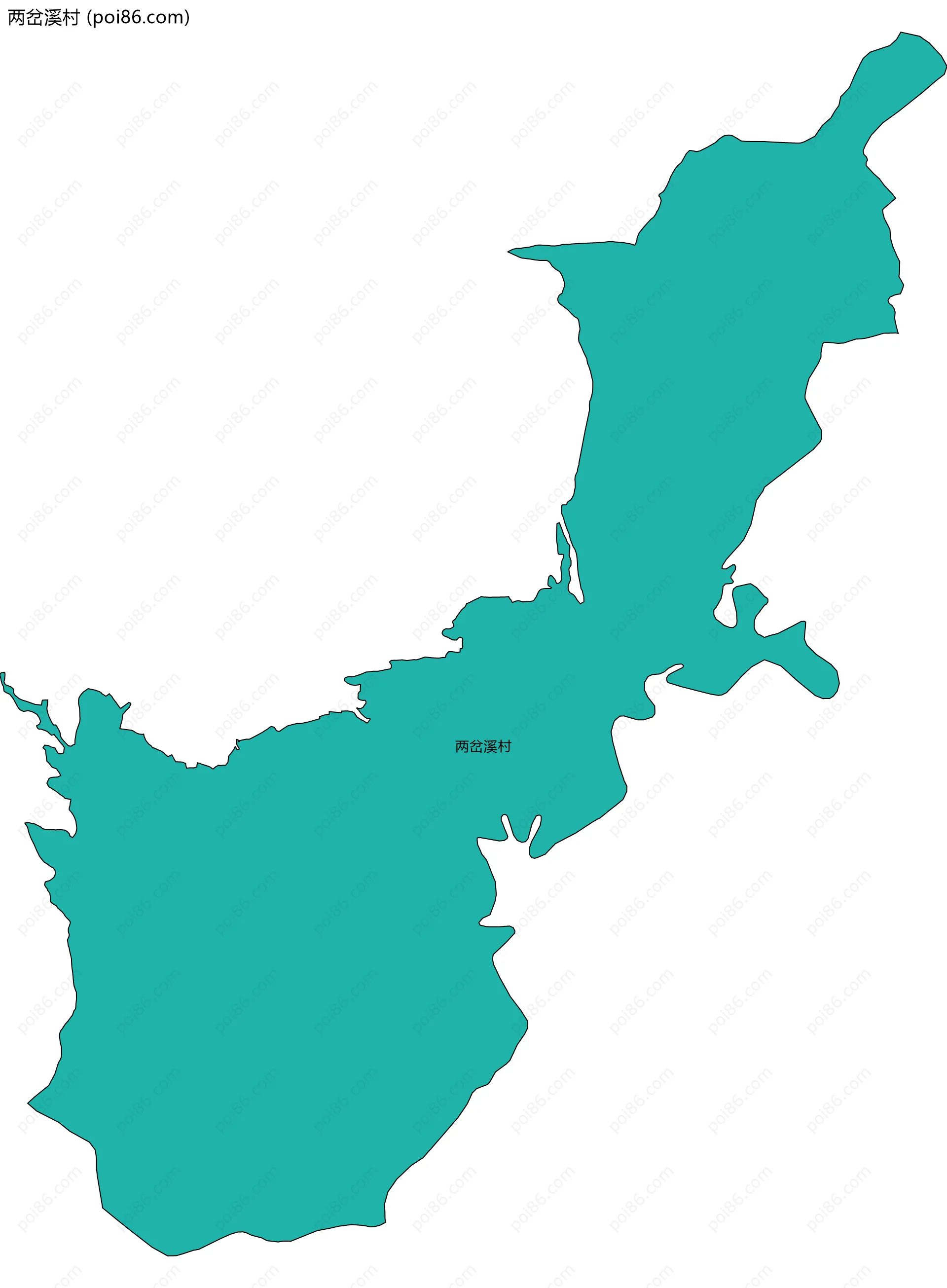 两岔溪村边界地图