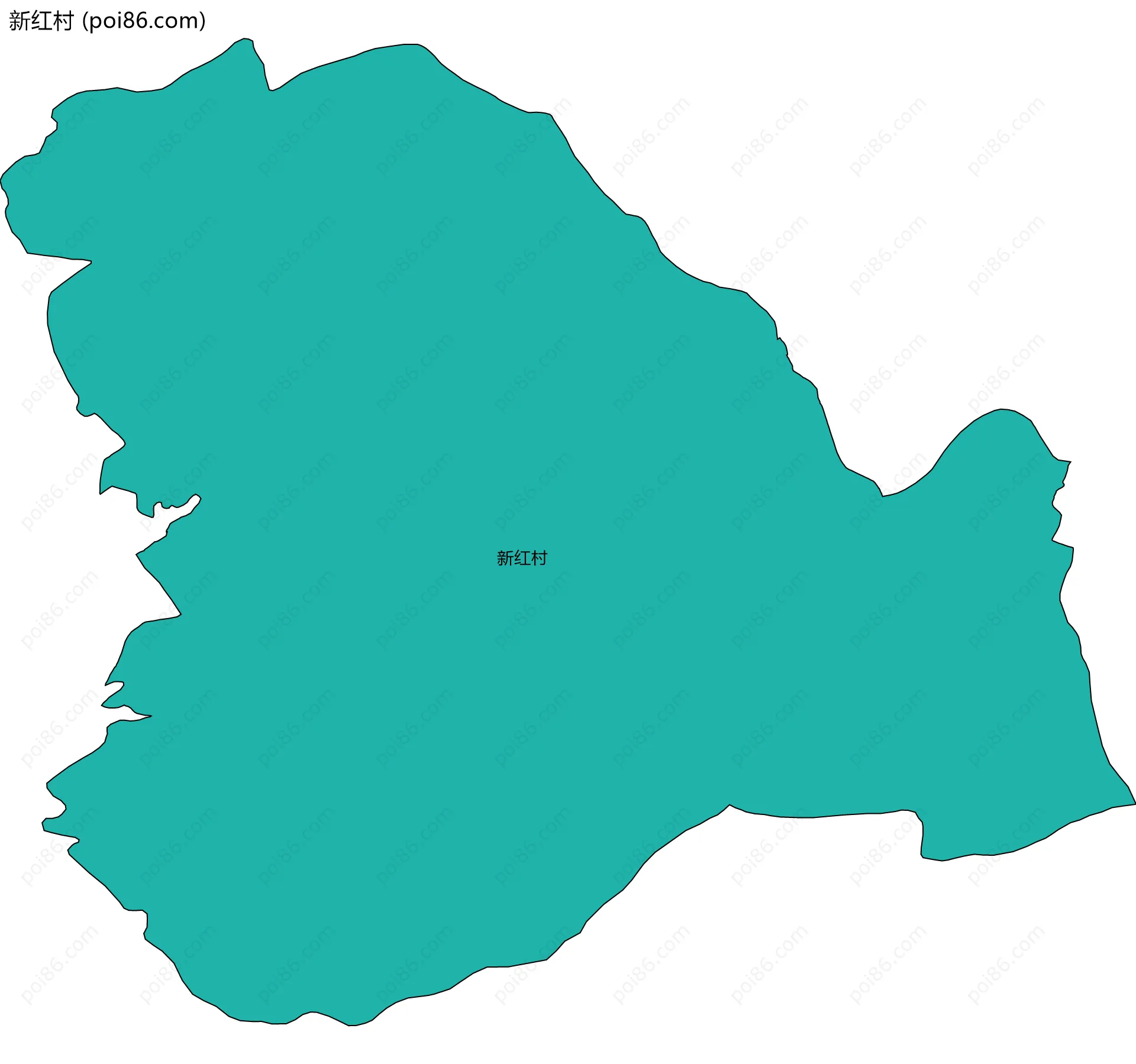新红村边界地图