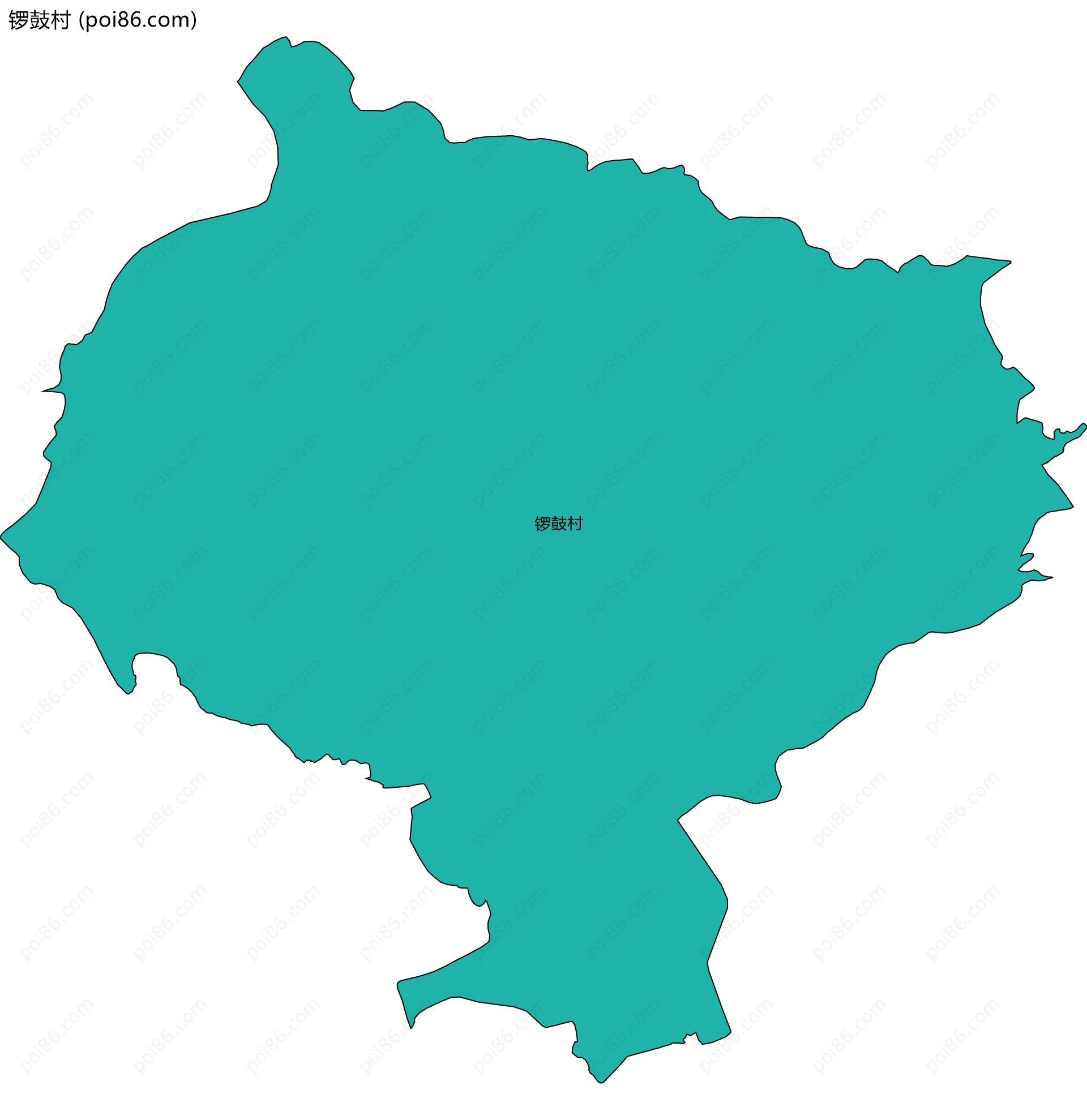 锣鼓村边界地图