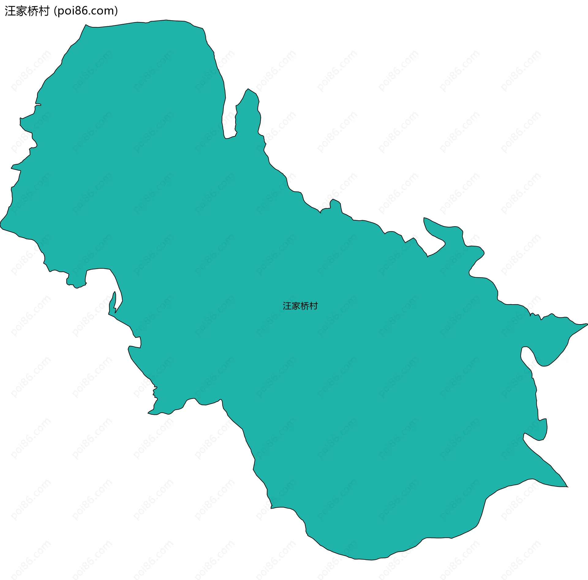 汪家桥村边界地图