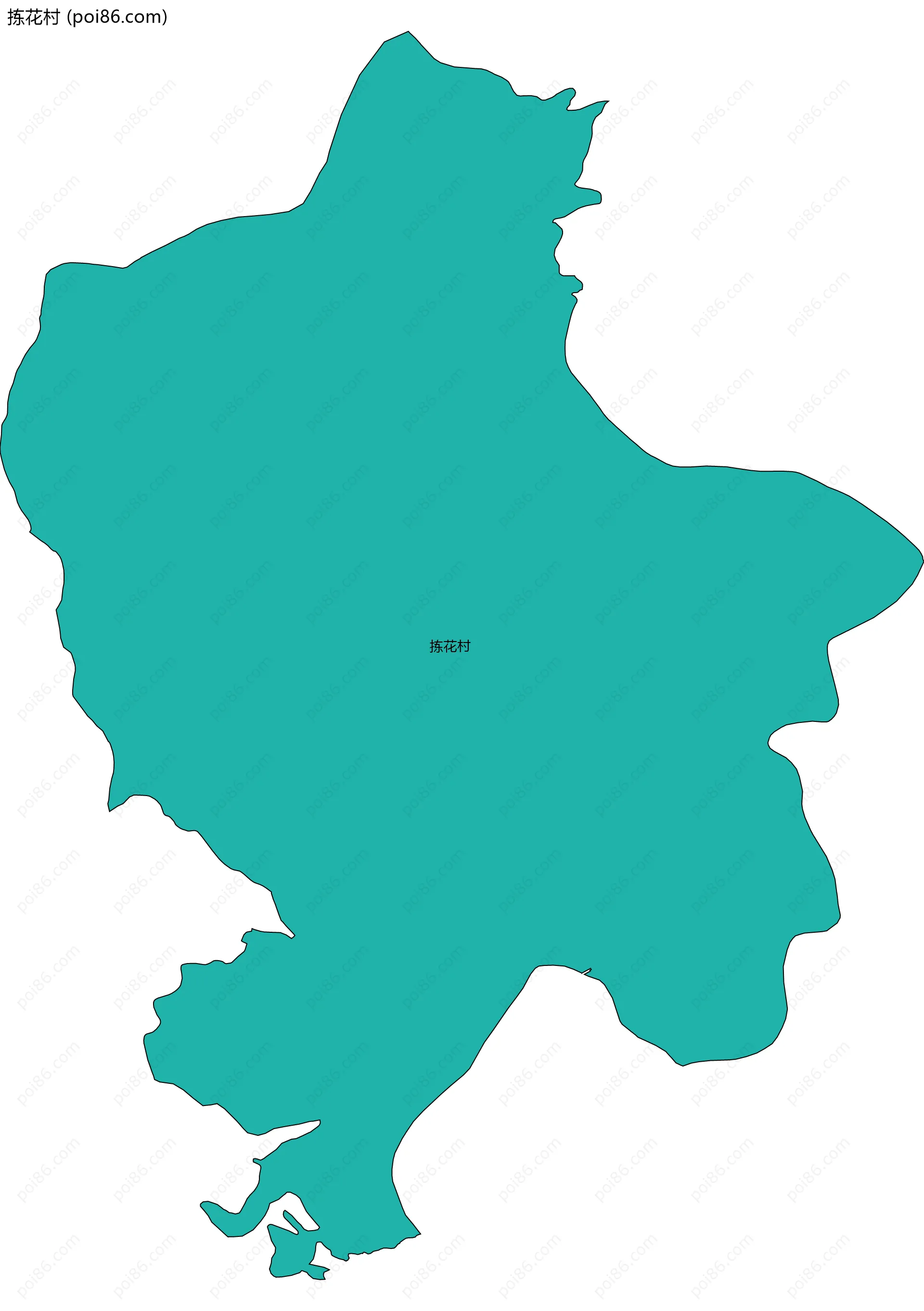 拣花村边界地图