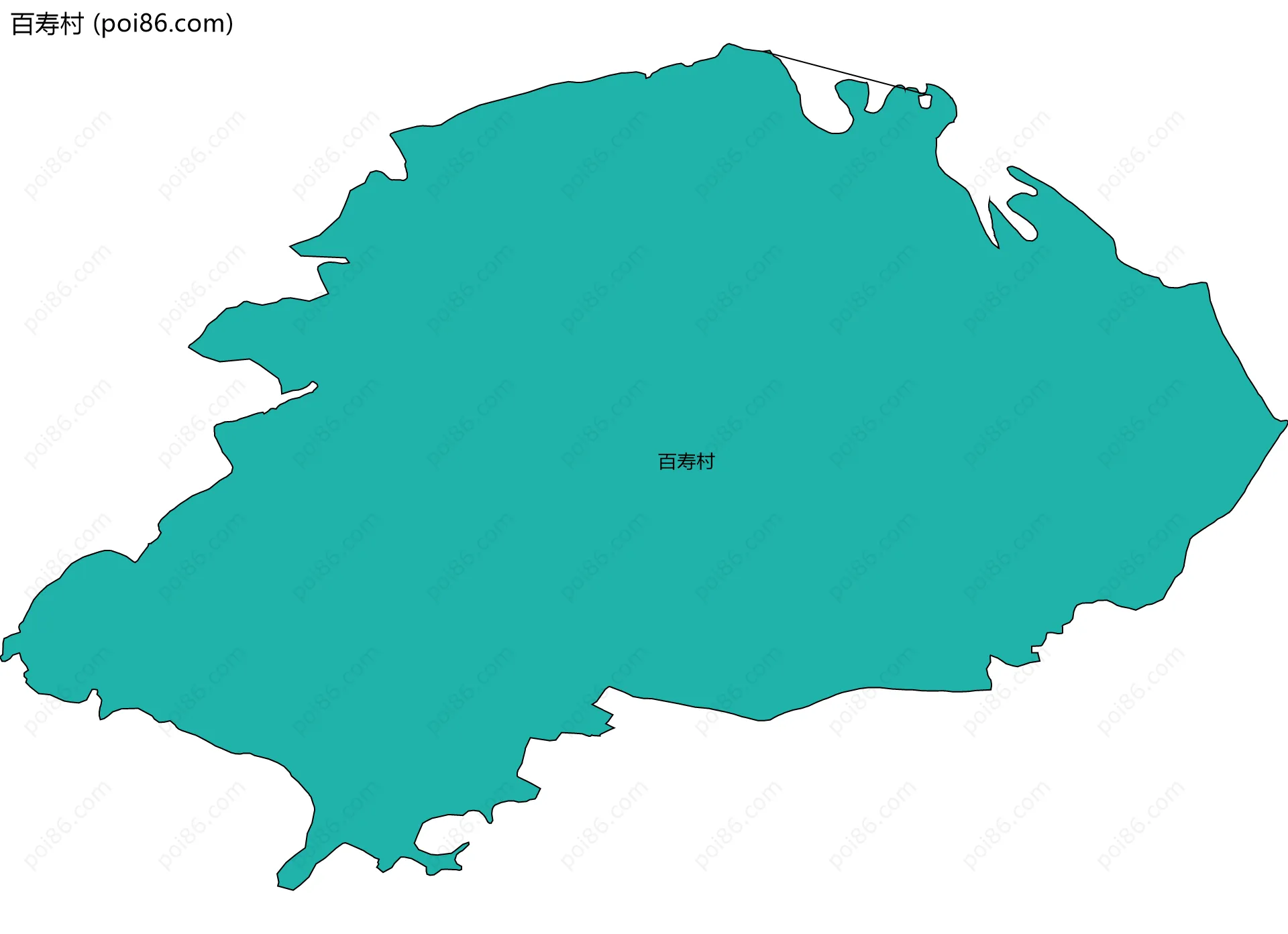 百寿村边界地图