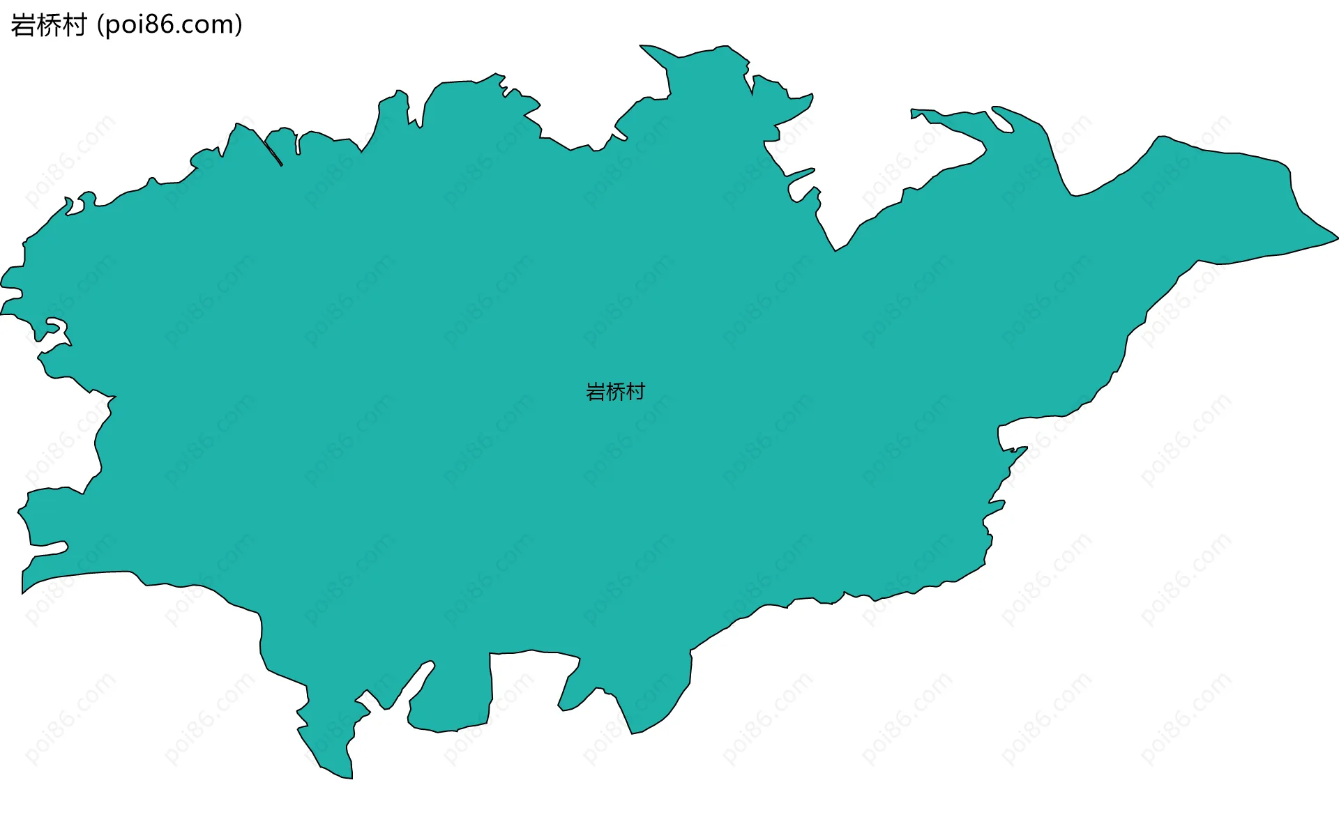 岩桥村边界地图