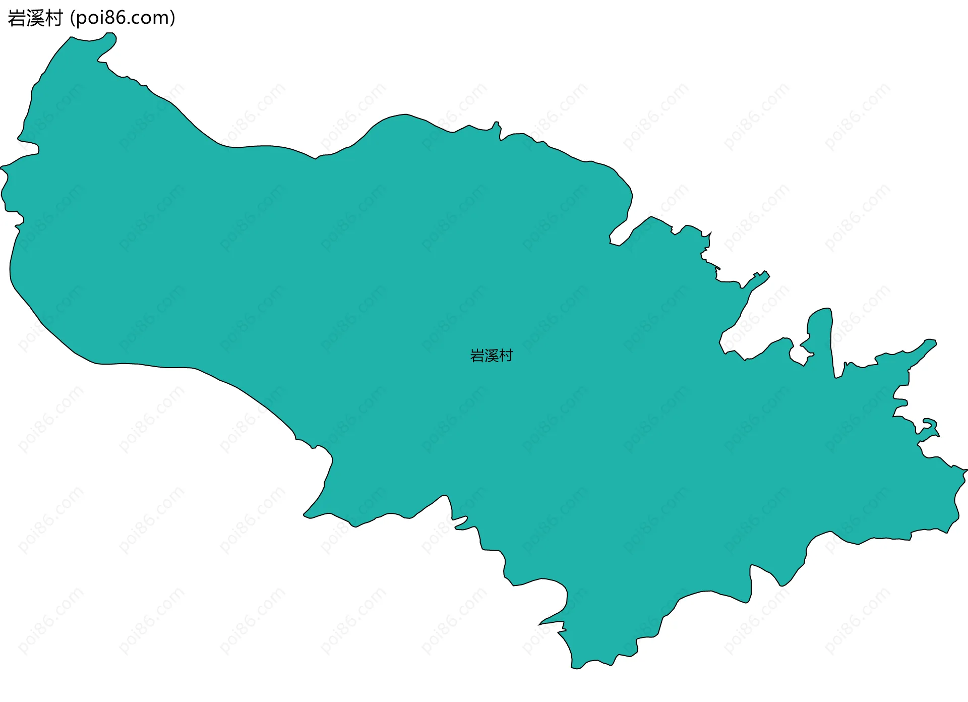 岩溪村边界地图
