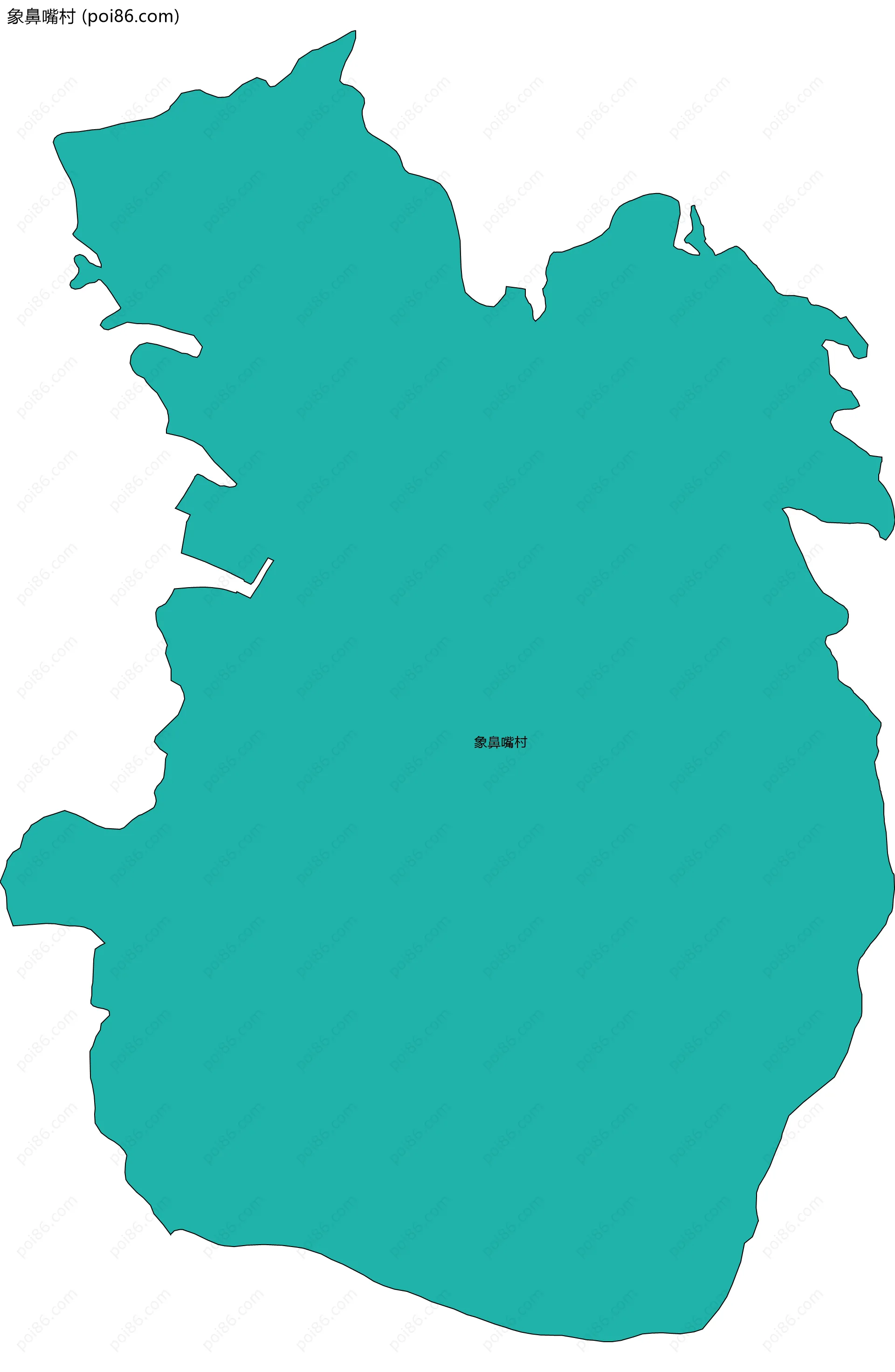 象鼻嘴村边界地图