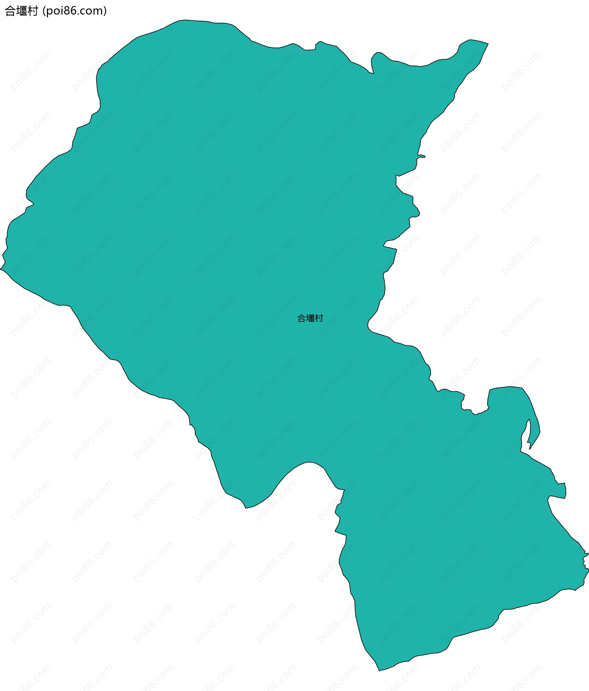 合堰村边界地图