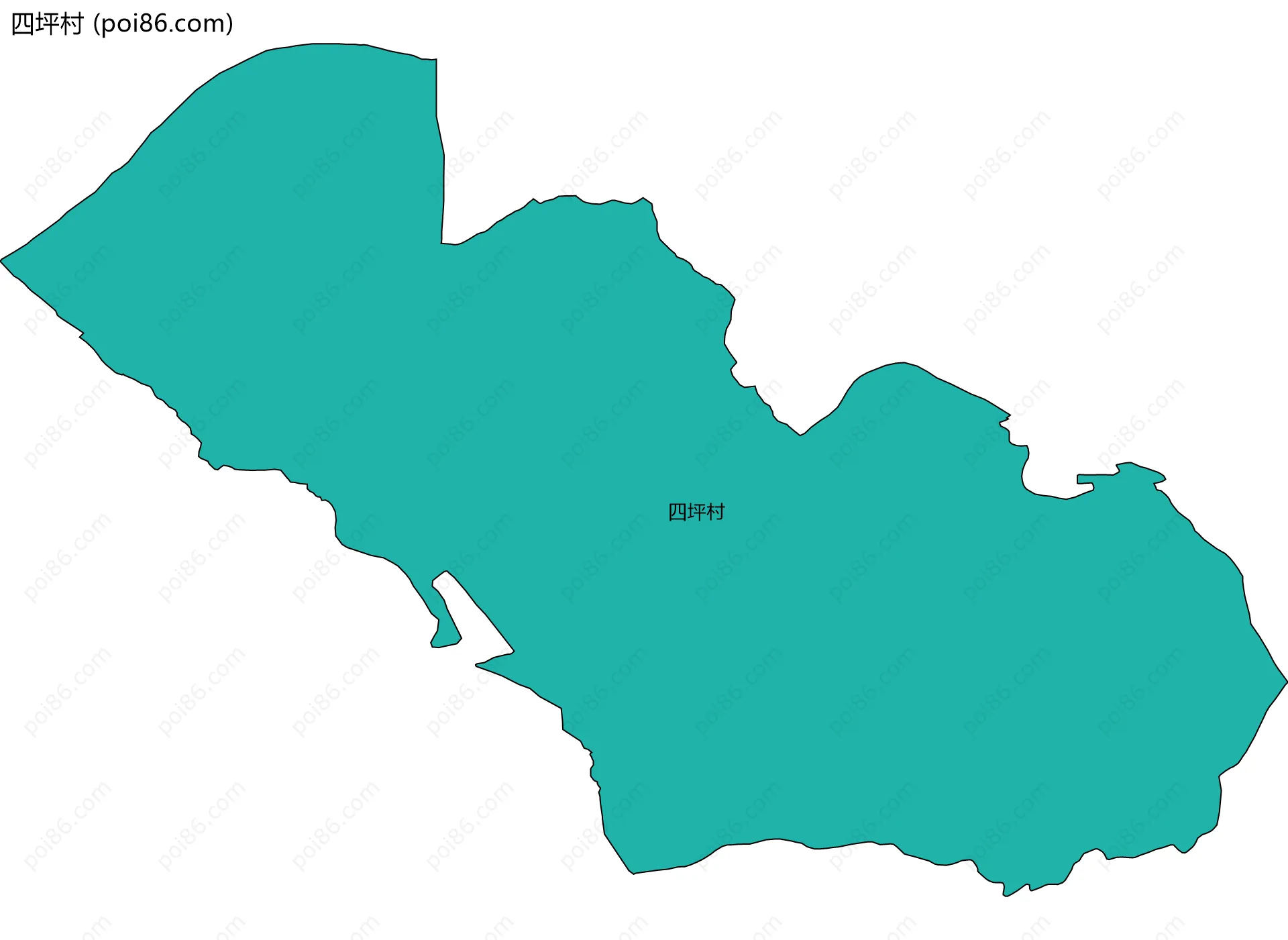 四坪村边界地图