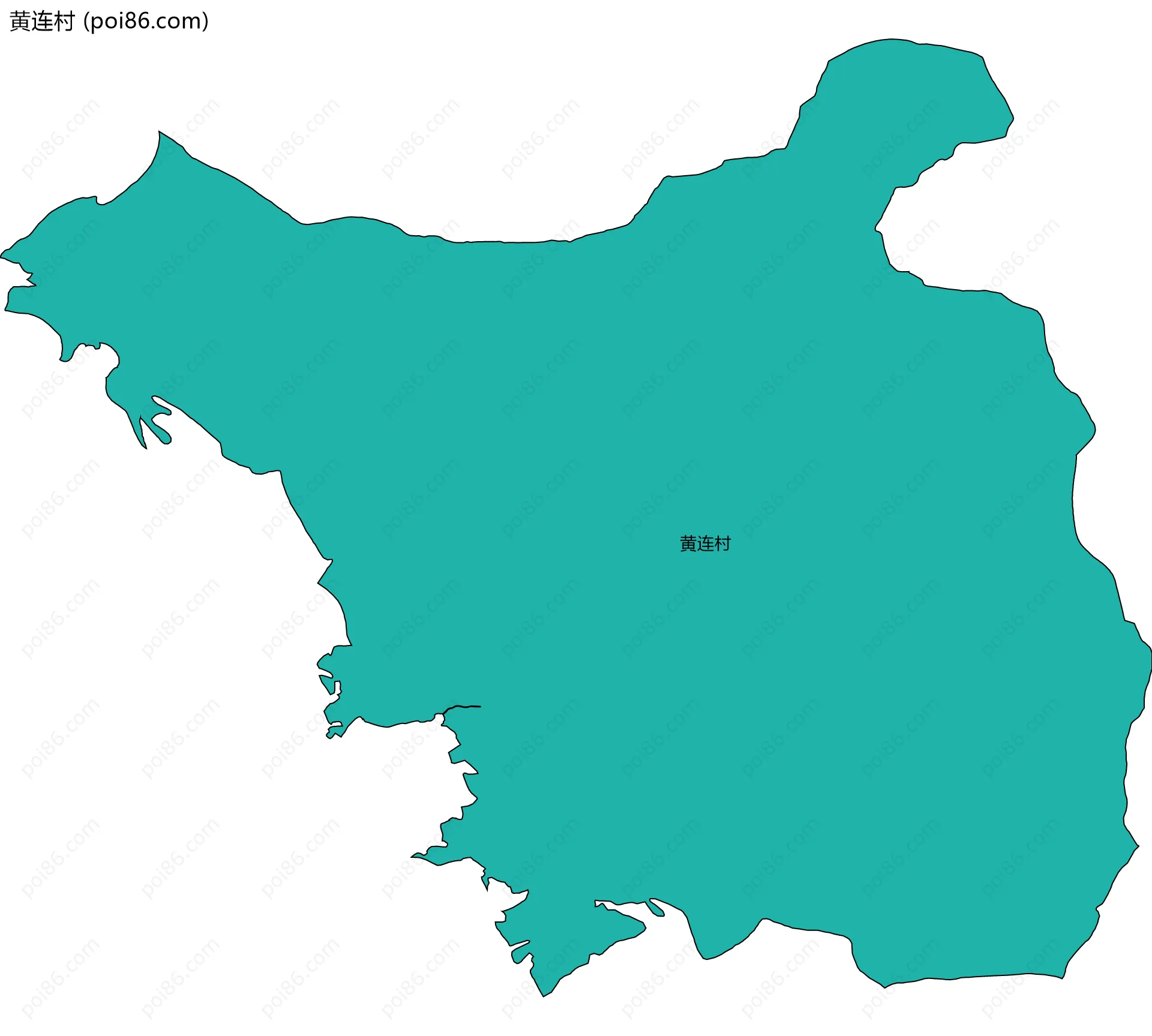 黄连村边界地图
